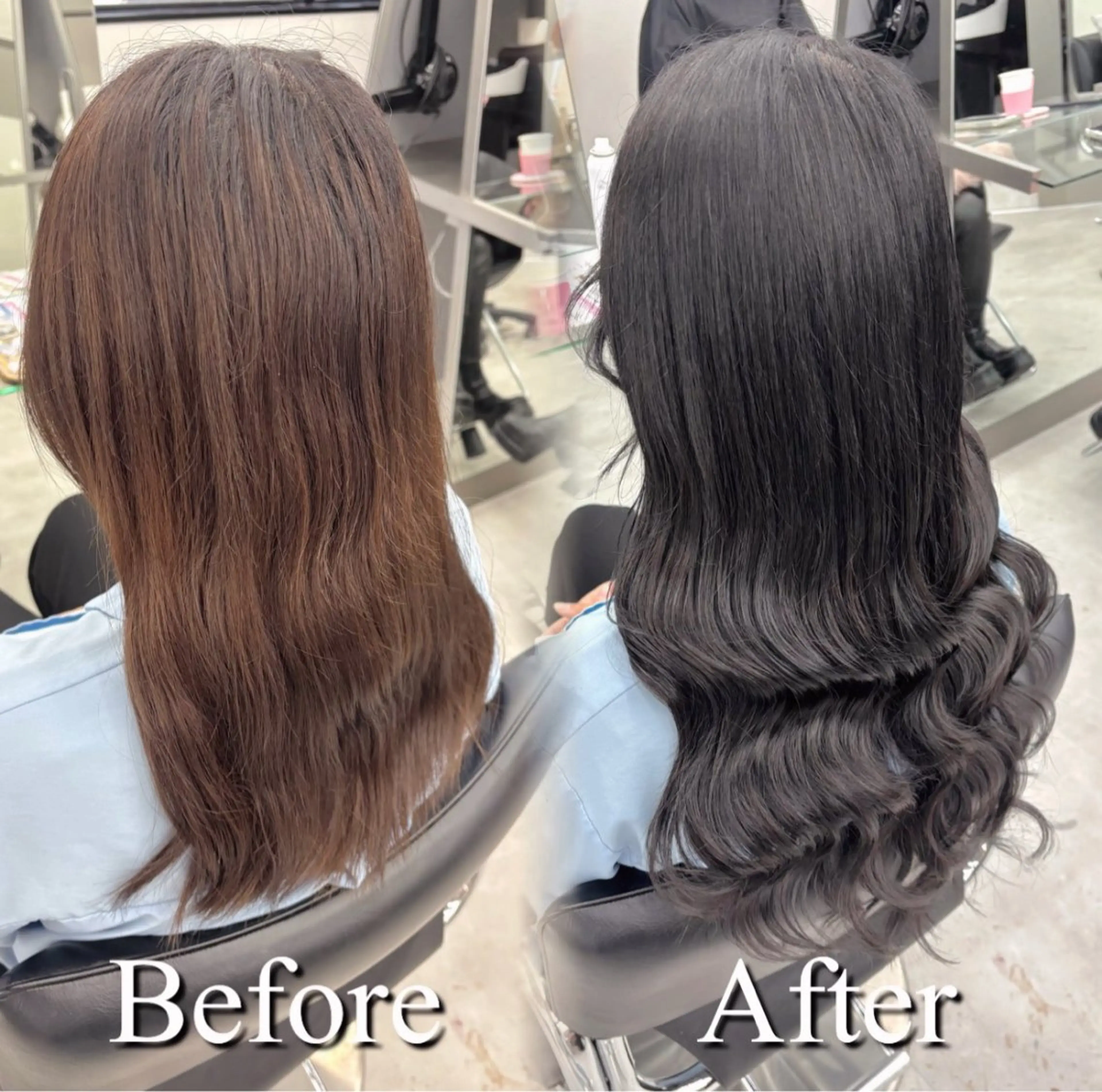 セミロング カラー シールエクステ 黒髪 ブリーチ ハイトーンカラー エクステ ヘアカラー エクステ ヘアセット 絶対可愛い宣言💝横 浜エクステみさき🪄のヘアスタイル