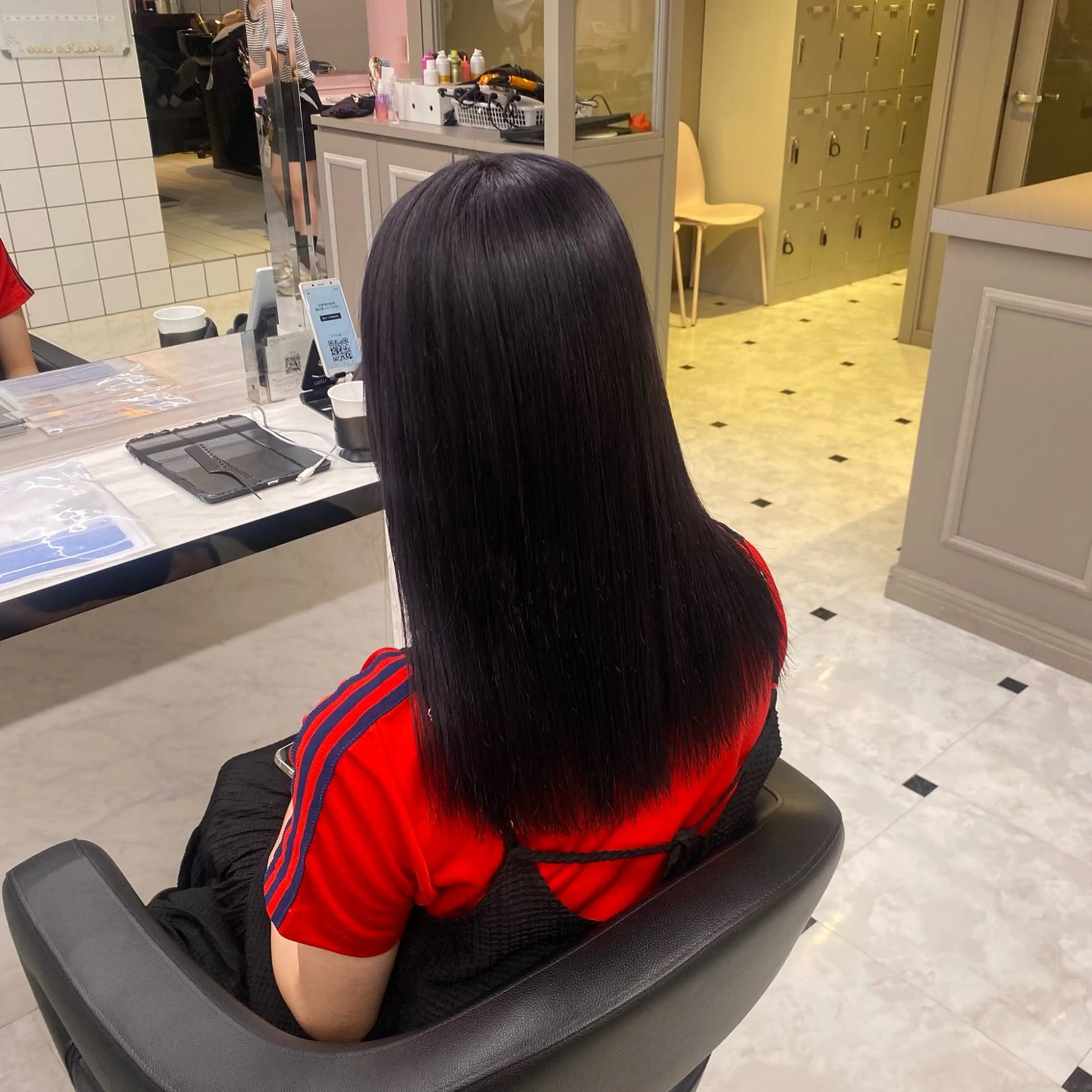 ロング カラー ヘアカラー トリートメント ヘッドスパ ヘアセット 透明感ベージュカラー 🪞上野🪞AIのヘアスタイル