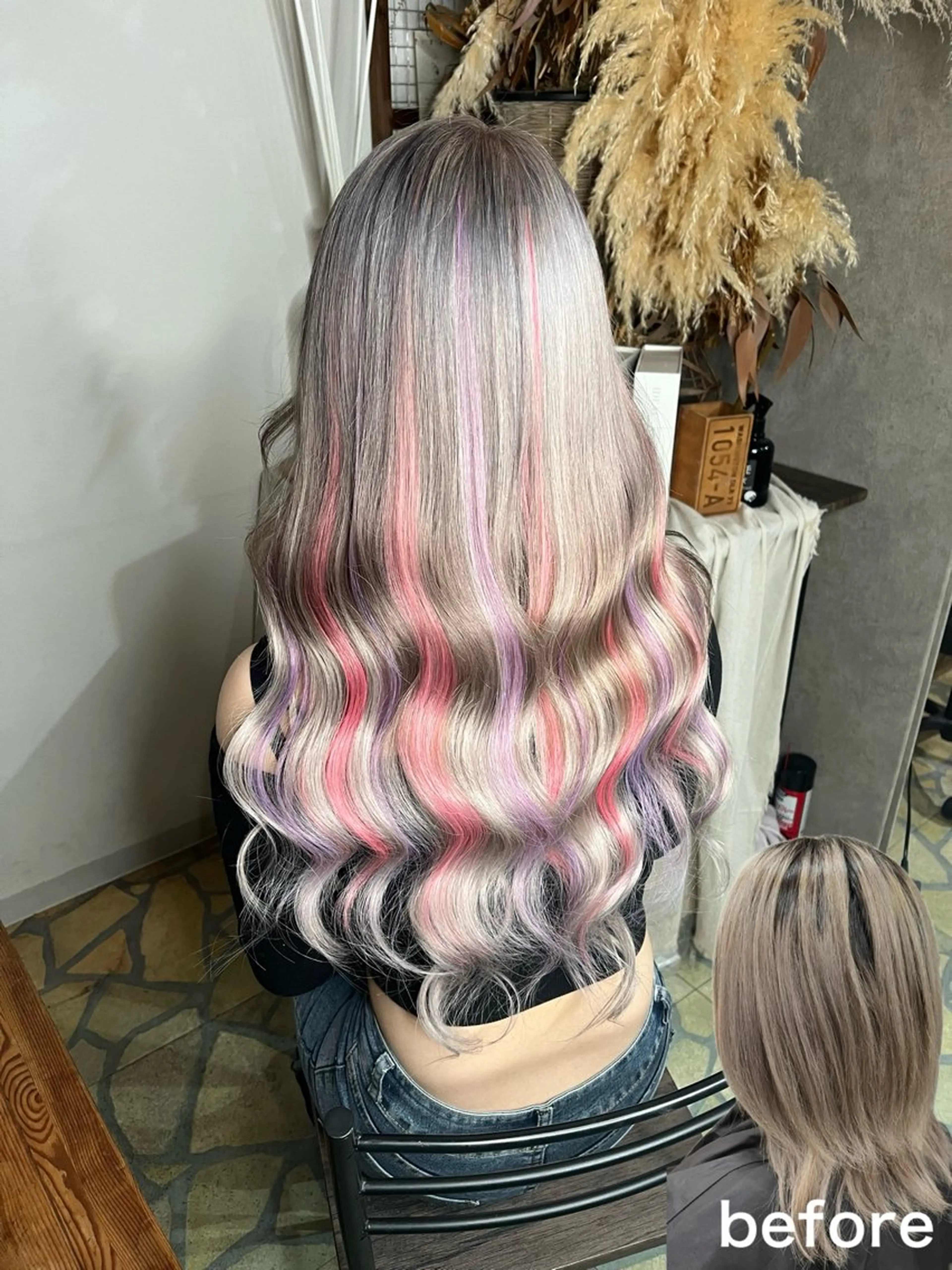 ミディアム シールエクステ エクステ ハイライト エクステ・髪質改善・ ブリーチ・吉田大介のヘアスタイル