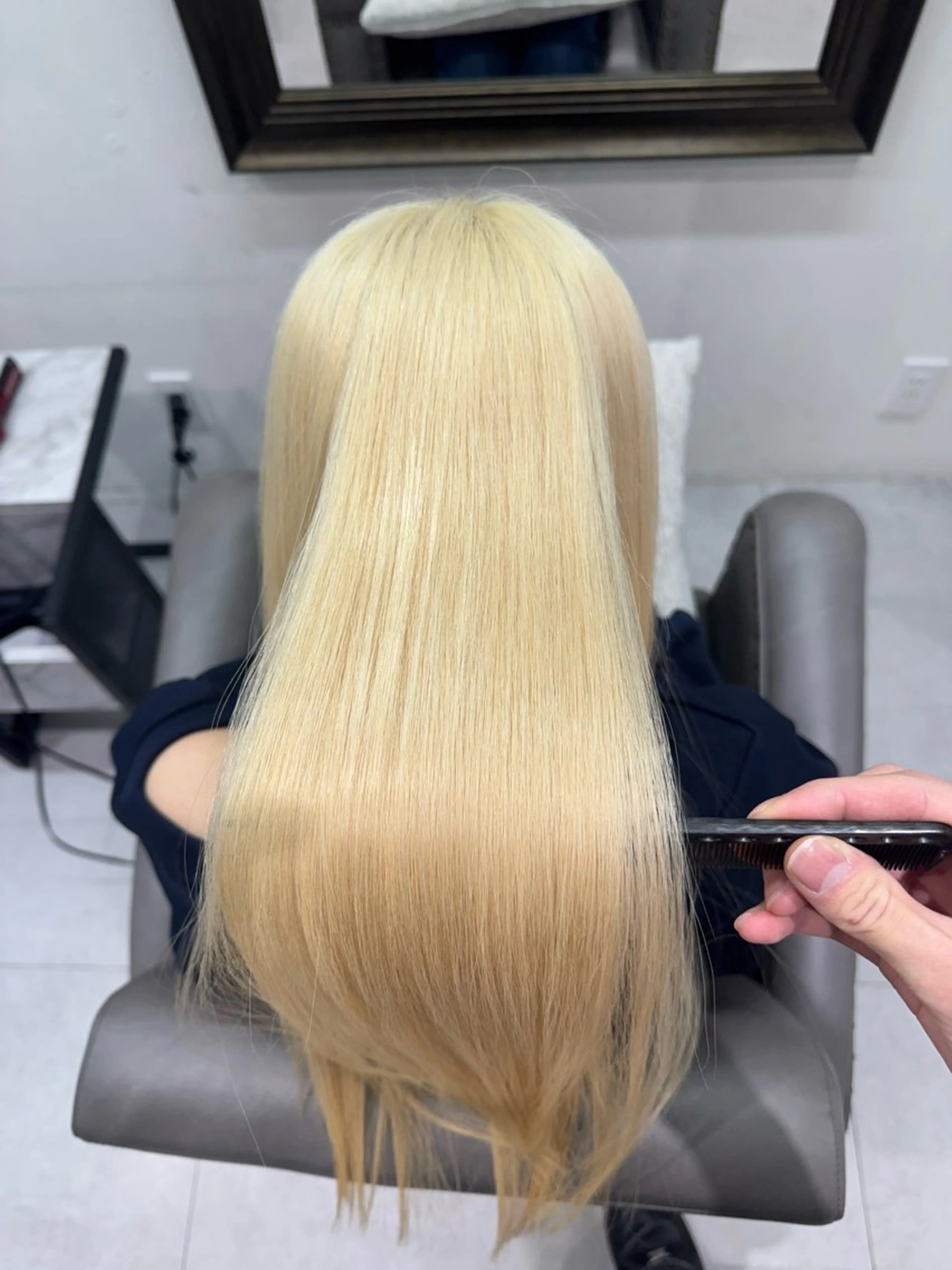 ロング ✨髪質改善美髪×🩵 艶透明感カラータイガのヘアスタイル