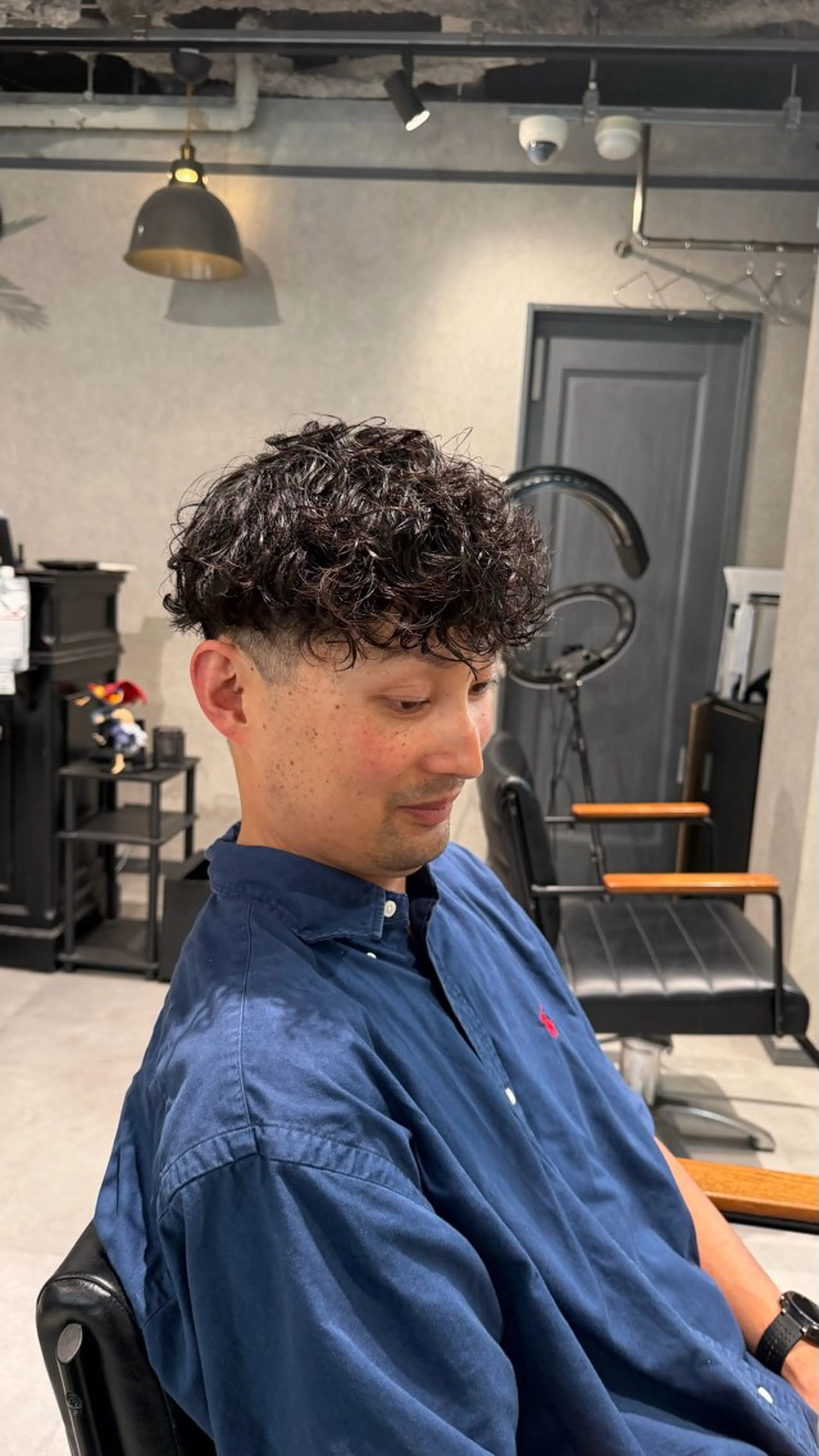 ショート パーマ メンズ 望月 澪央のヘアスタイル