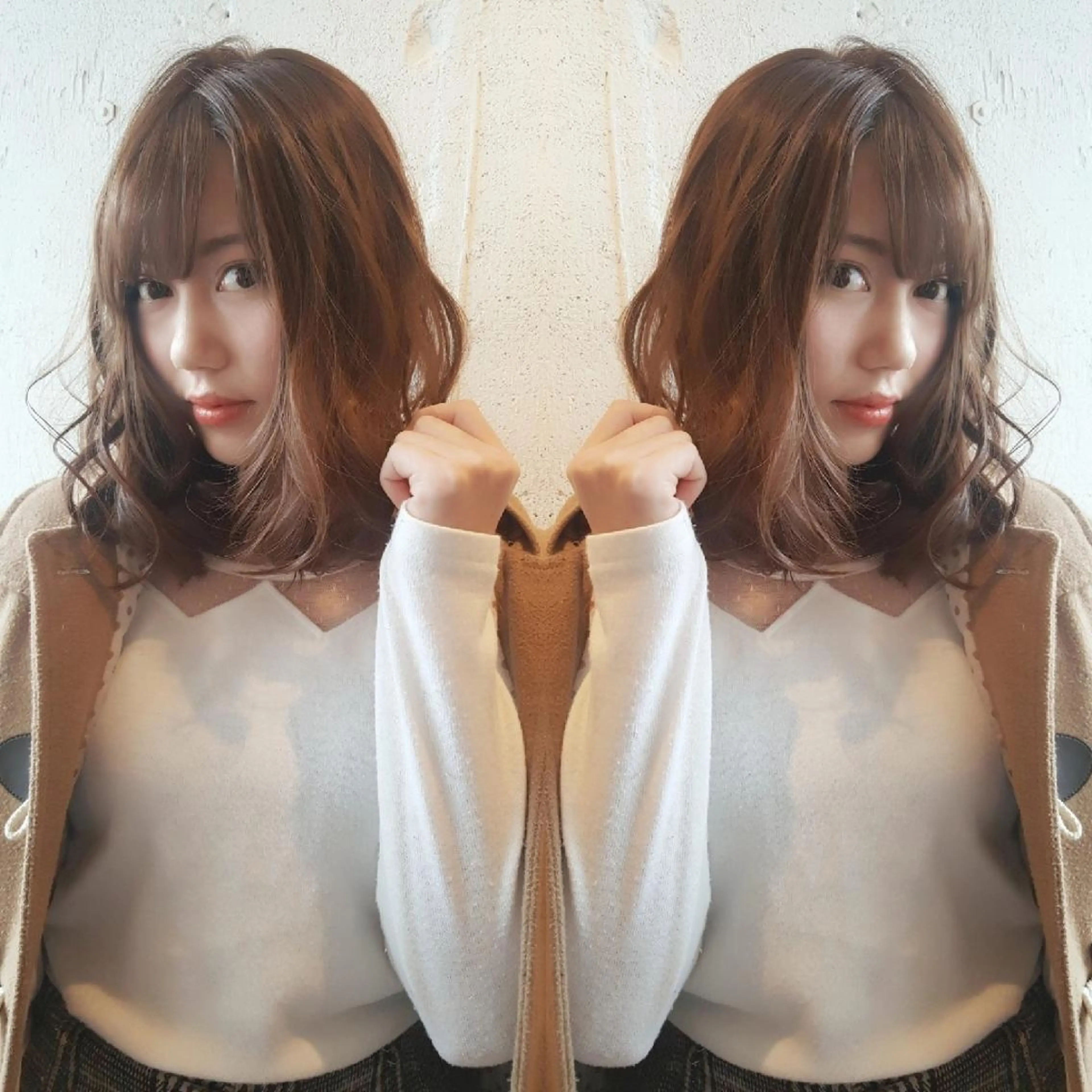 ミディアム アッシュ あらき ちさとのヘアスタイル