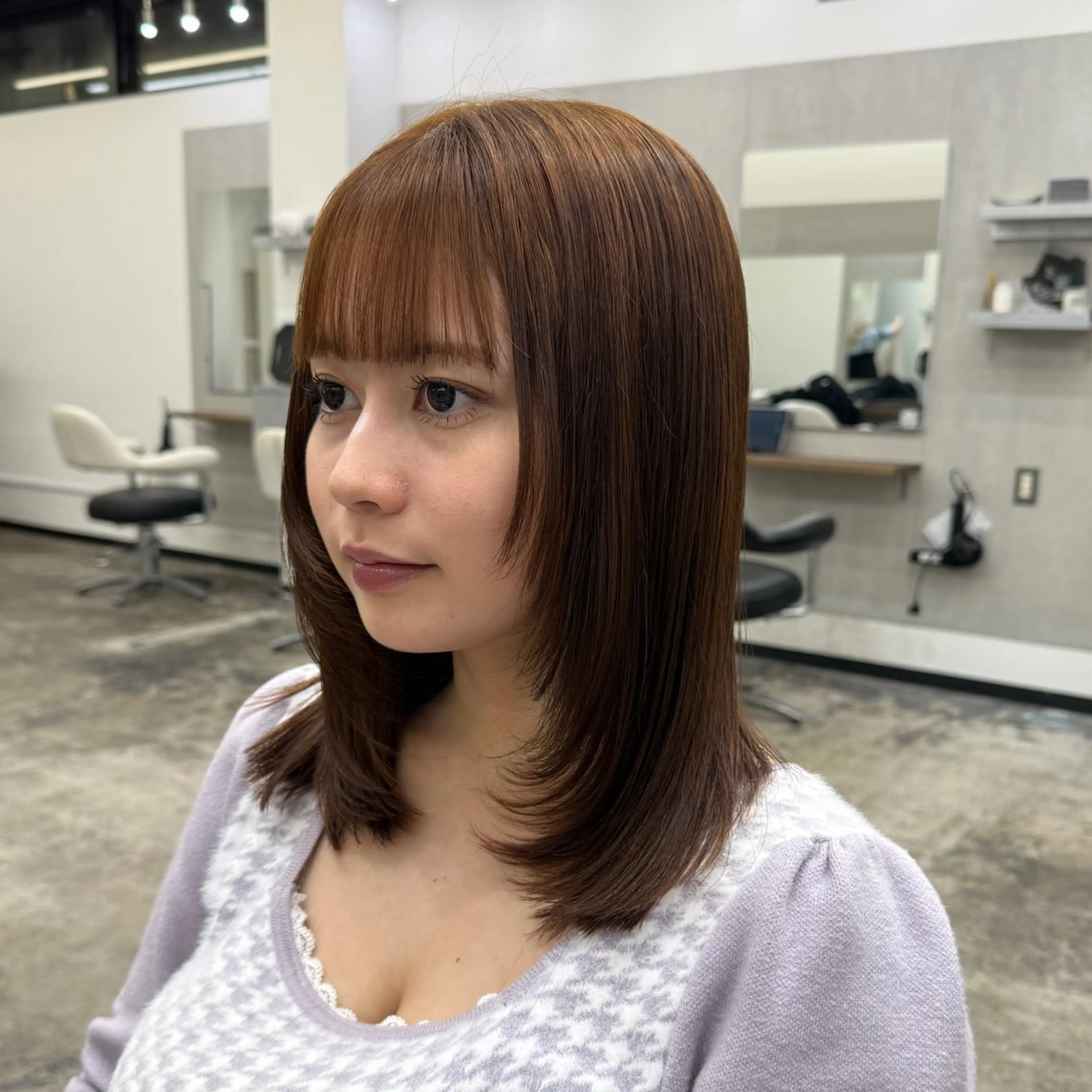 ミディアム カット カット¥1100 / 𝙍𝙪𝙣𝙖⟡.のヘアスタイル