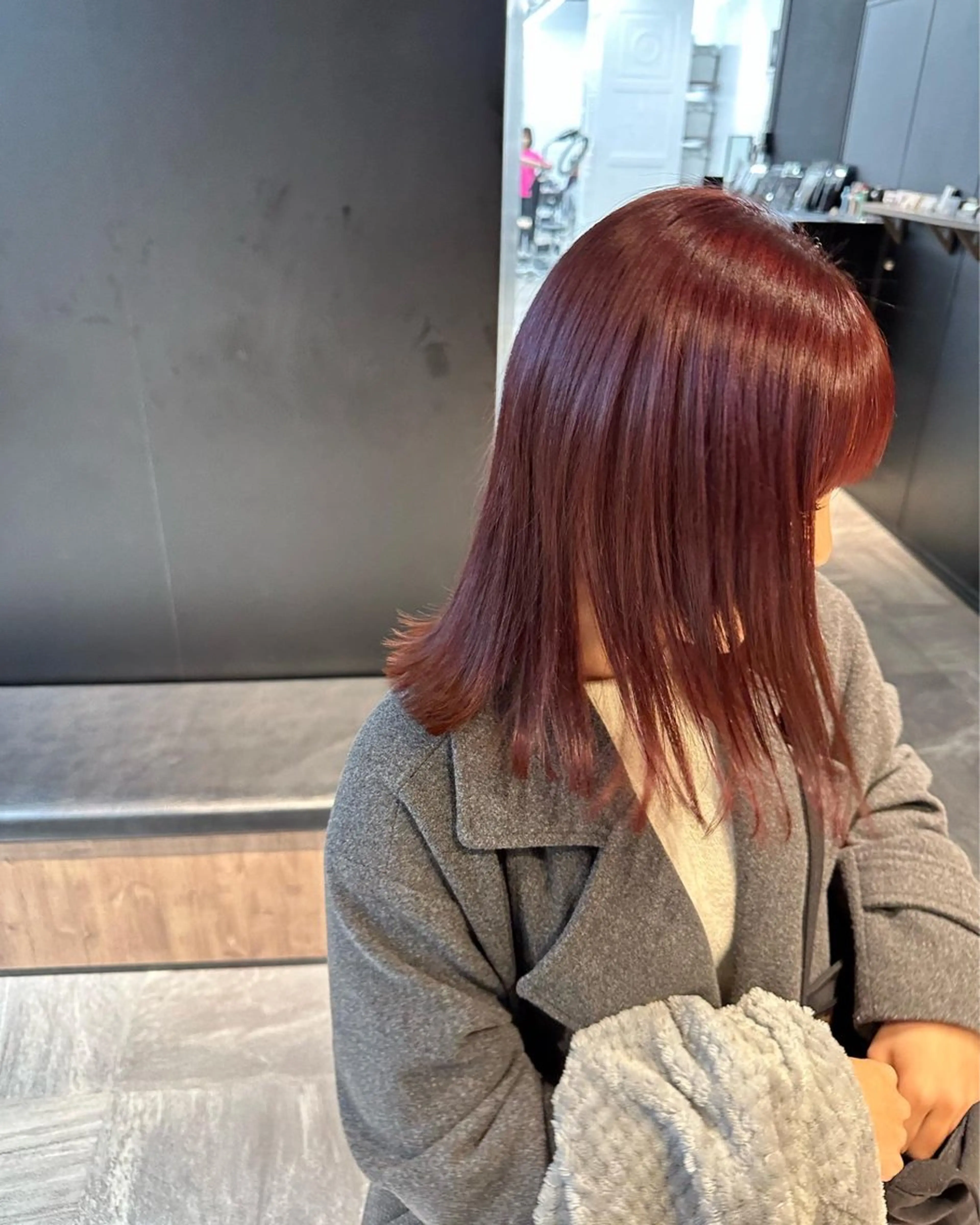 ミディアム カラー 顔まわりカット/艶髪 カラー✨けいとのヘアスタイル