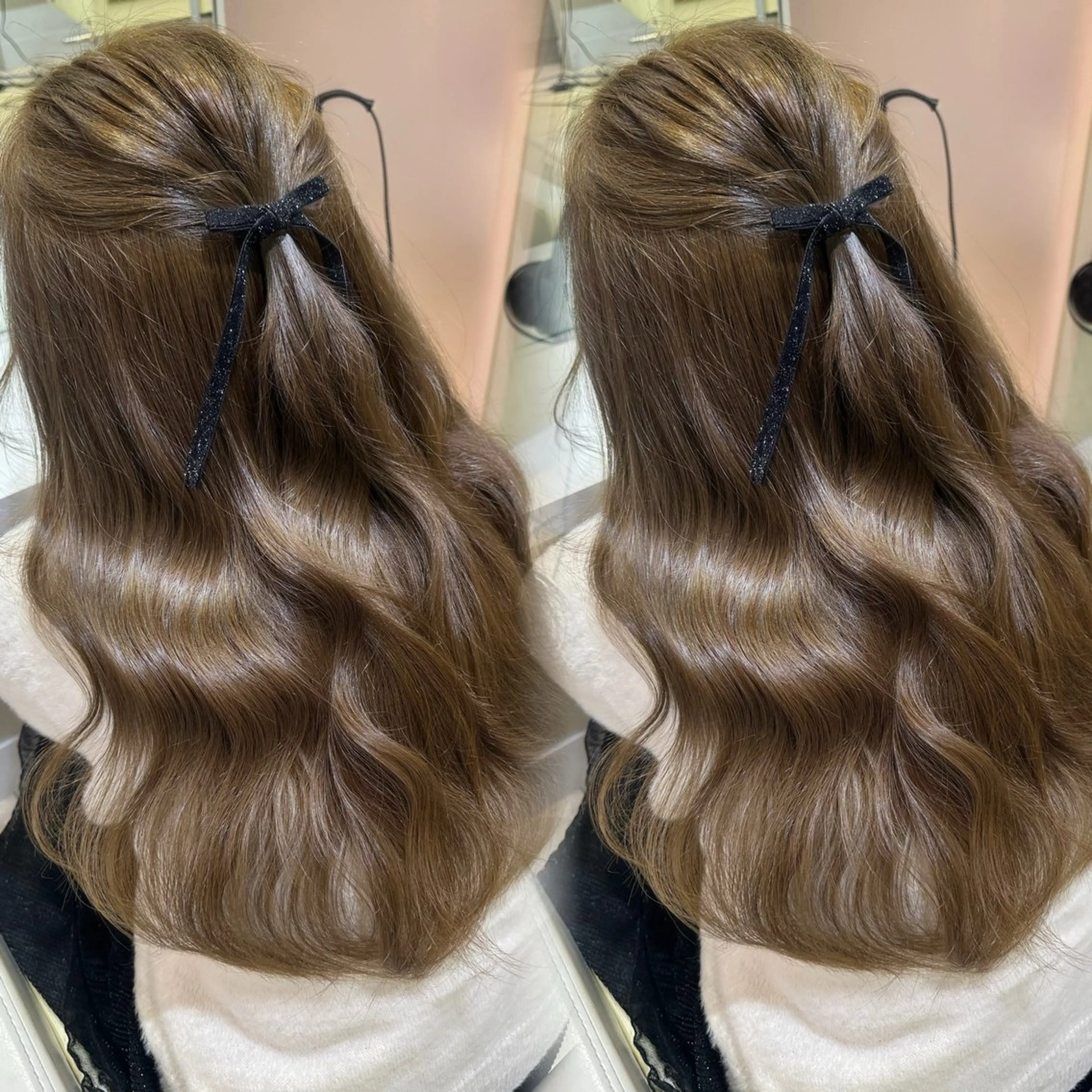 ロング カラー ブリーチ ブリーチなしカラー オリーブカラー カット ヘアカラー トリートメント 新宿/透明感カラー /韓国ヘアKANA♡のヘアスタイル