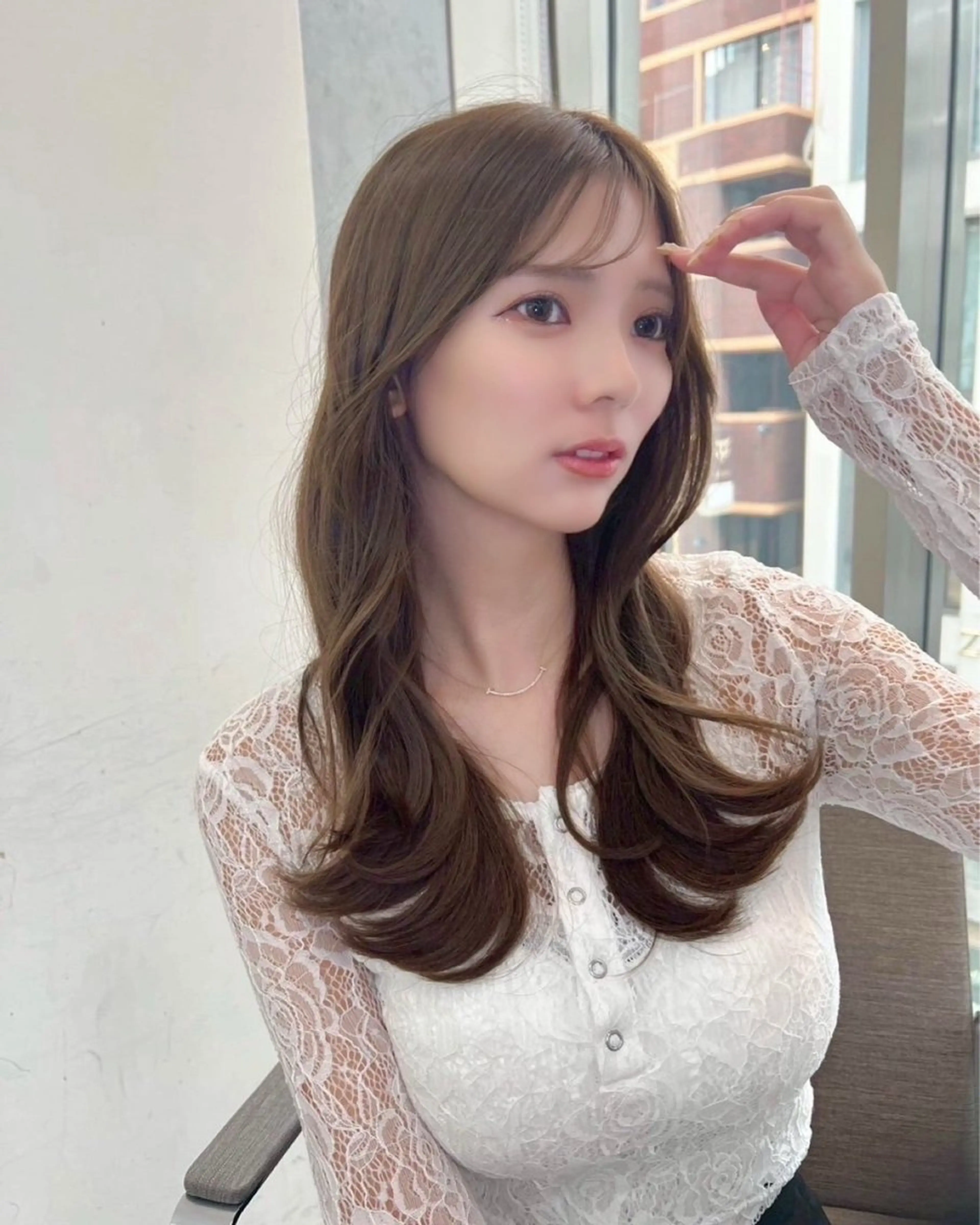 ロング カラー ヘアアレンジ くびれヘア nok所属・🫧daito/艶髪 /透明感カラー🫧のヘアスタイル