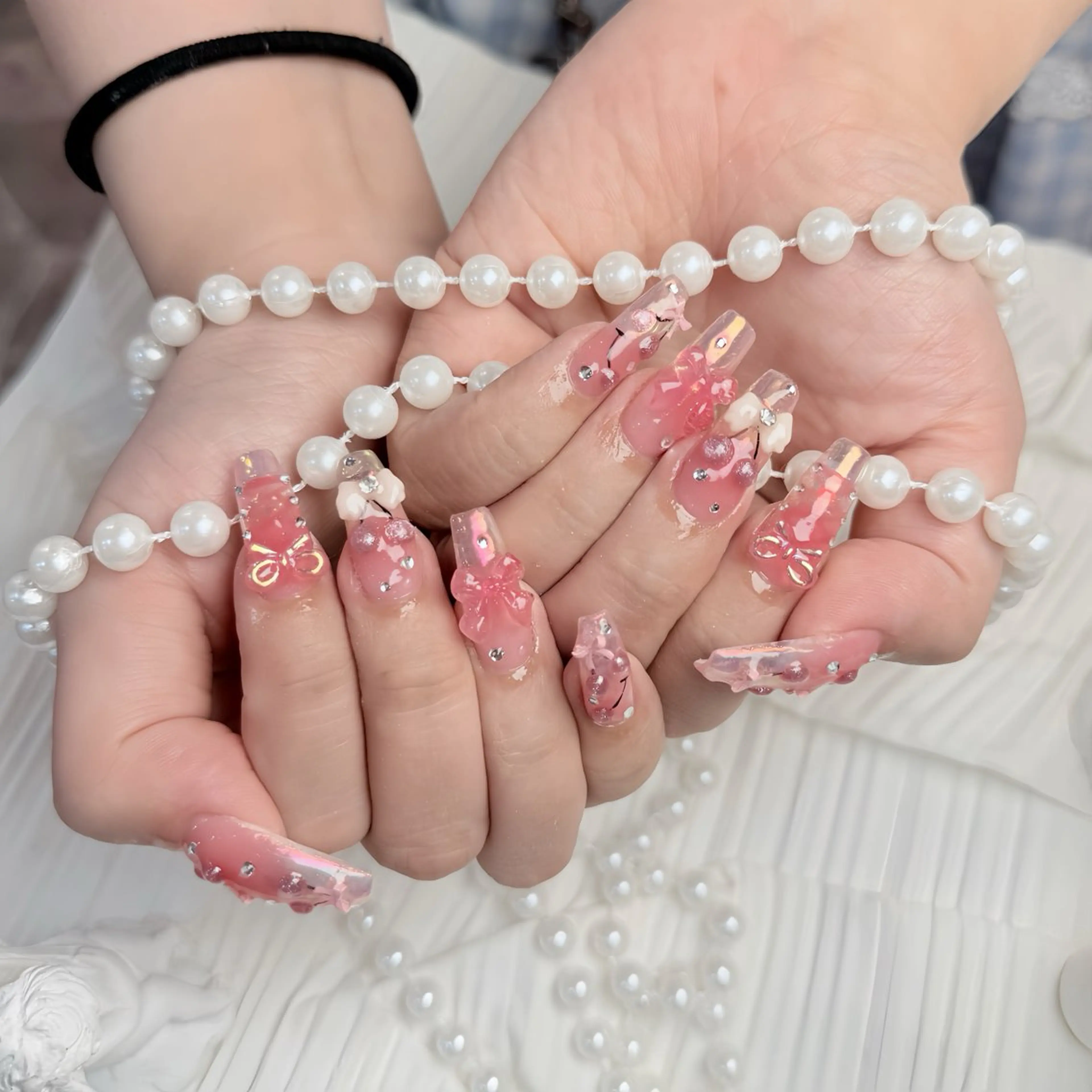 ネイル アートネイル フットネイル ジェルネイル ハート マグネットネイル babarla Nailのネイルデザイン