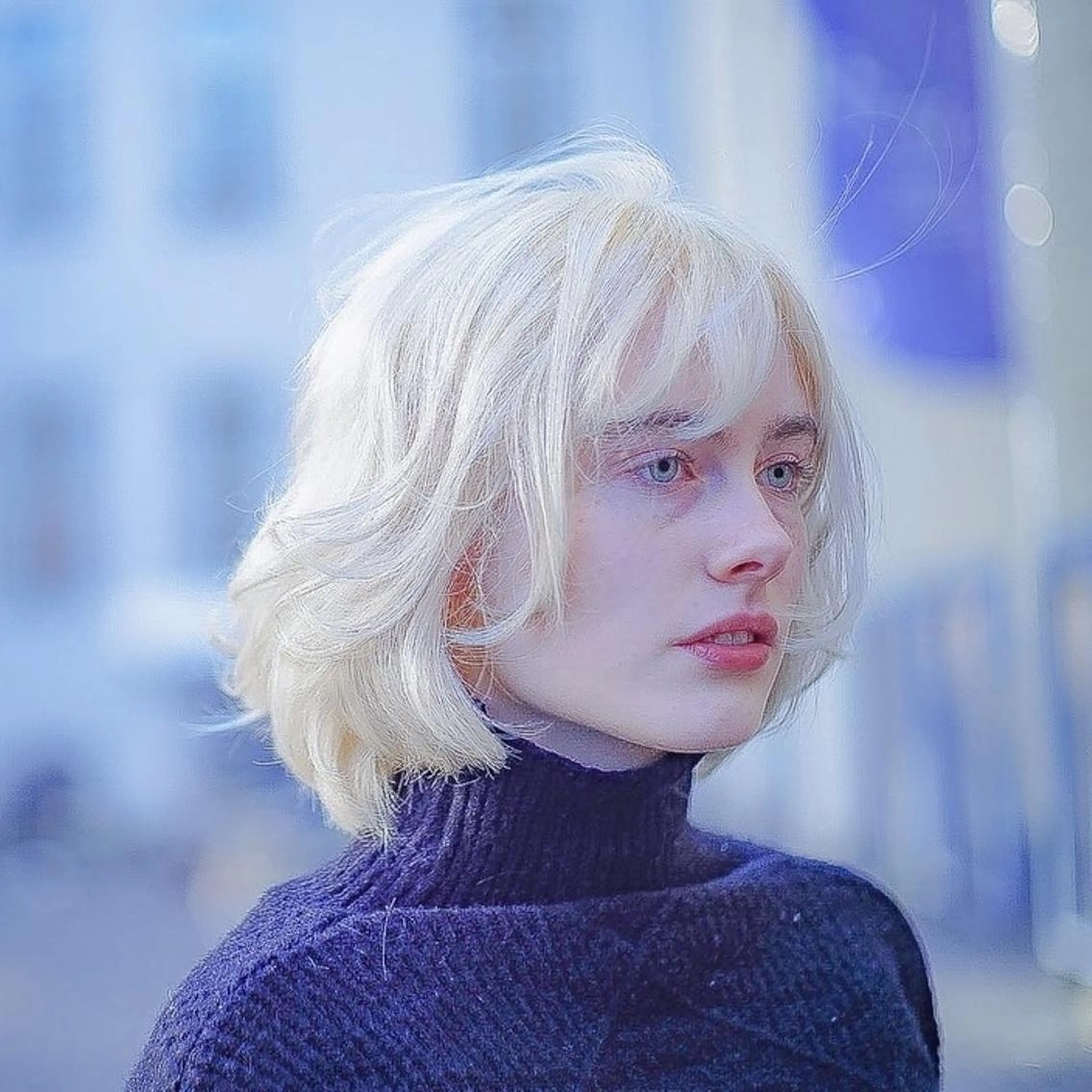 ミディアム ボブレイヤー ボブ レイヤーカット トリートメント カット ヘアカラー トリートメント Armoire所属・安藤悠里/ハイトーン /デザインカラーのヘアスタイル