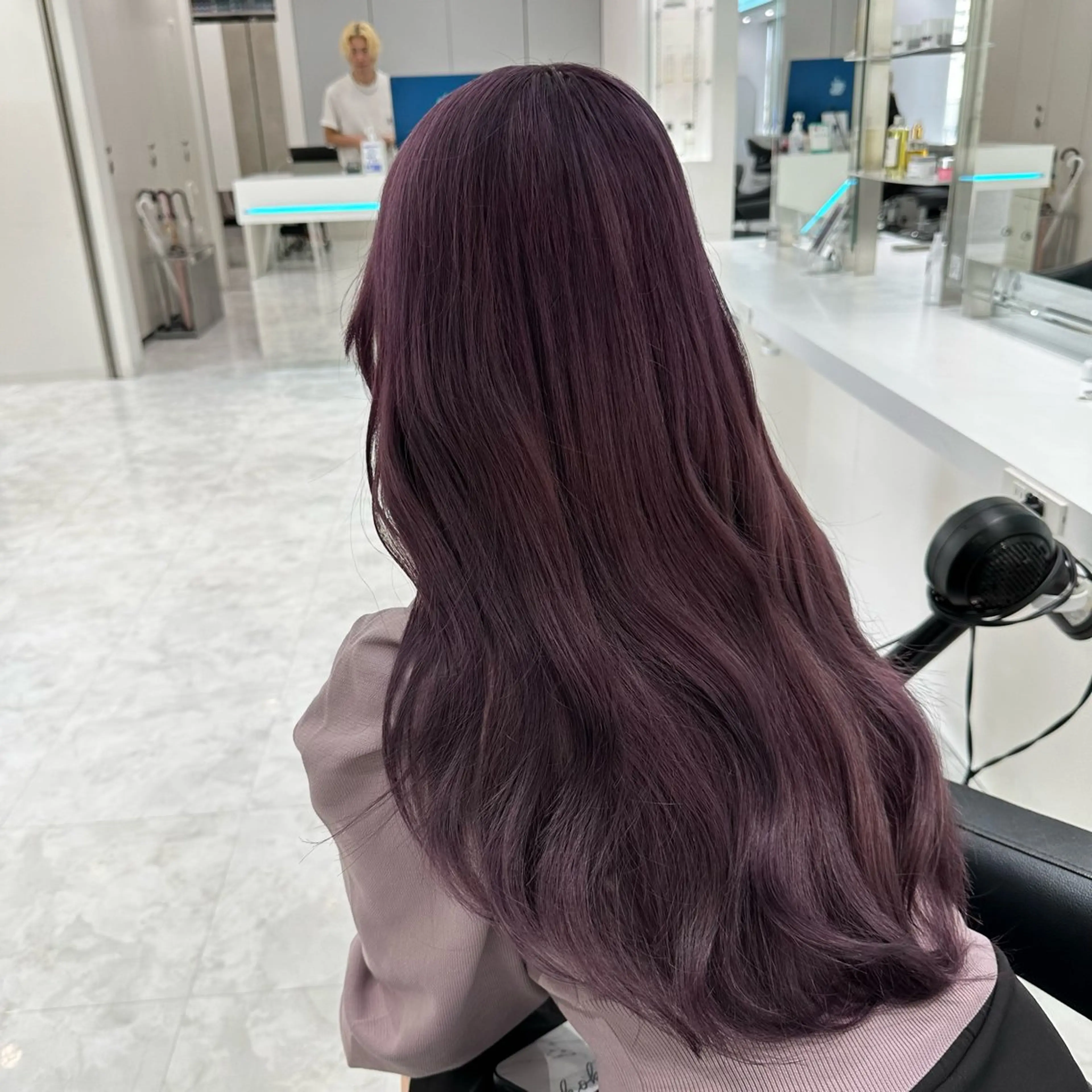 ミディアム カラー ヘアカラー トリートメント ヘッドスパ ヘアセット ♡上品韓国髪♡ブラ ウン/SAYATOのヘアスタイル