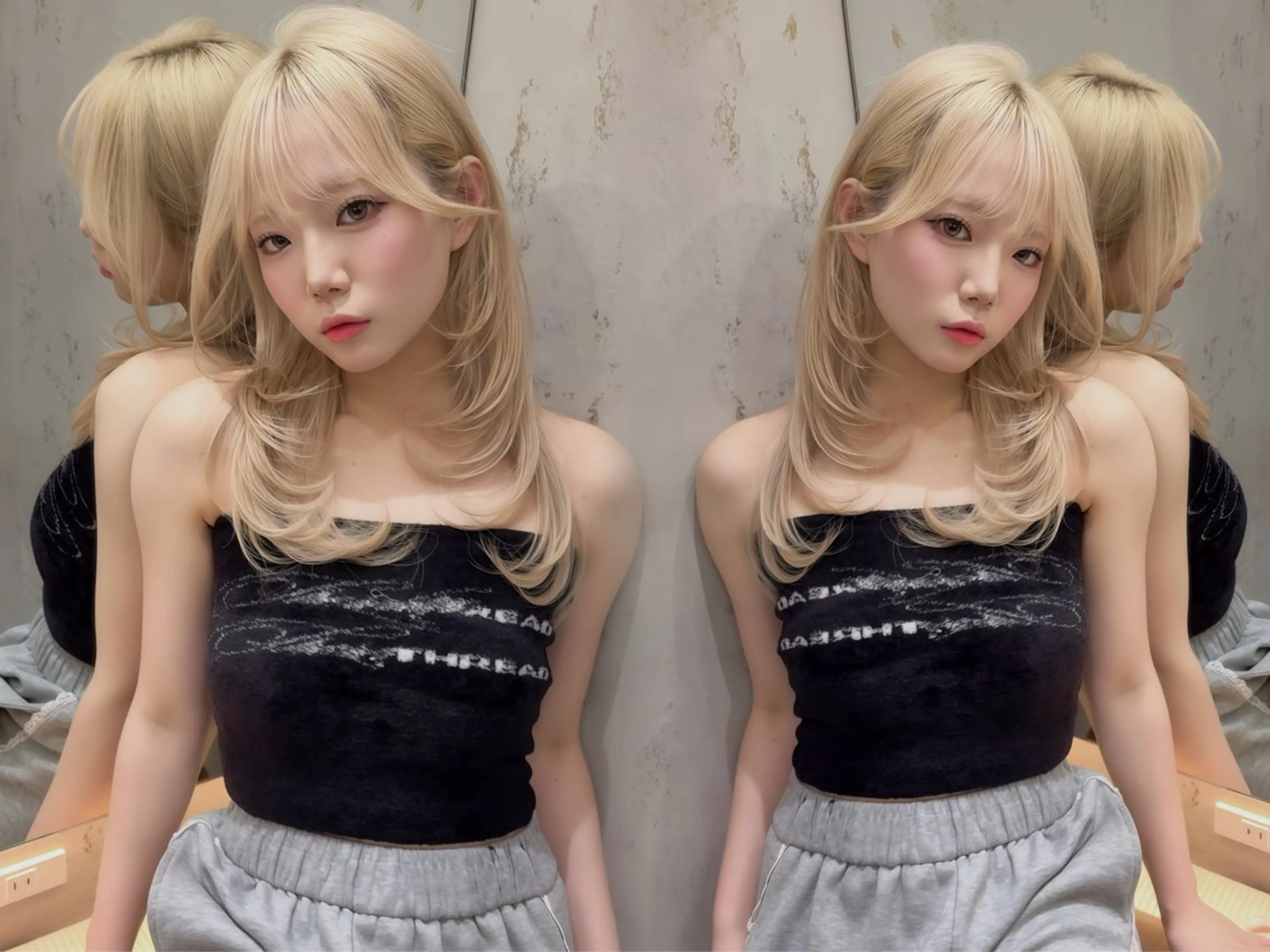 ミディアム カラー 透明感カラー×ケア ブリーチTakeruのヘアスタイル