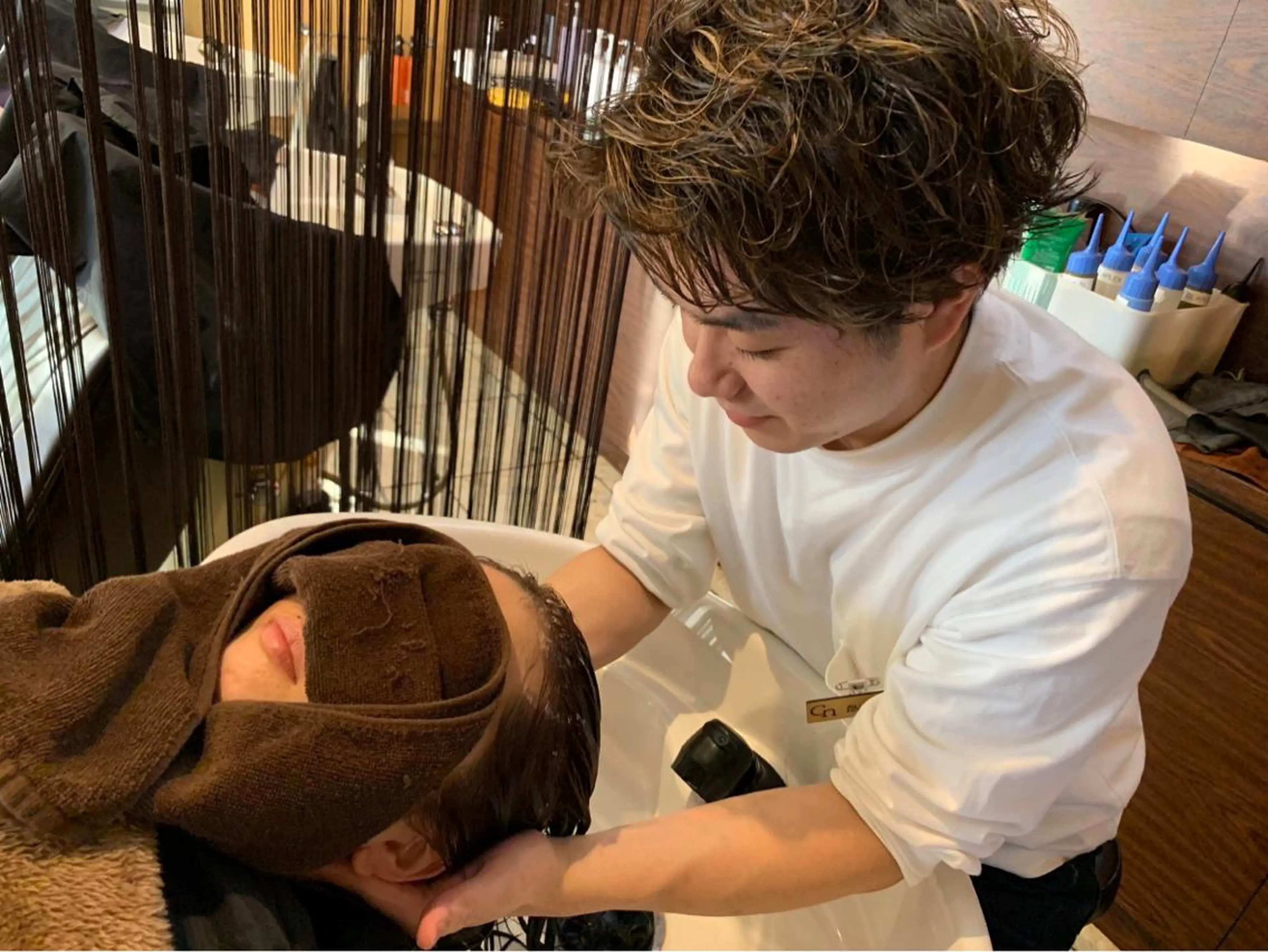 ヘッドスパ 飯泉/メンズカラー ツイスパ/メッシュのヘアスタイル