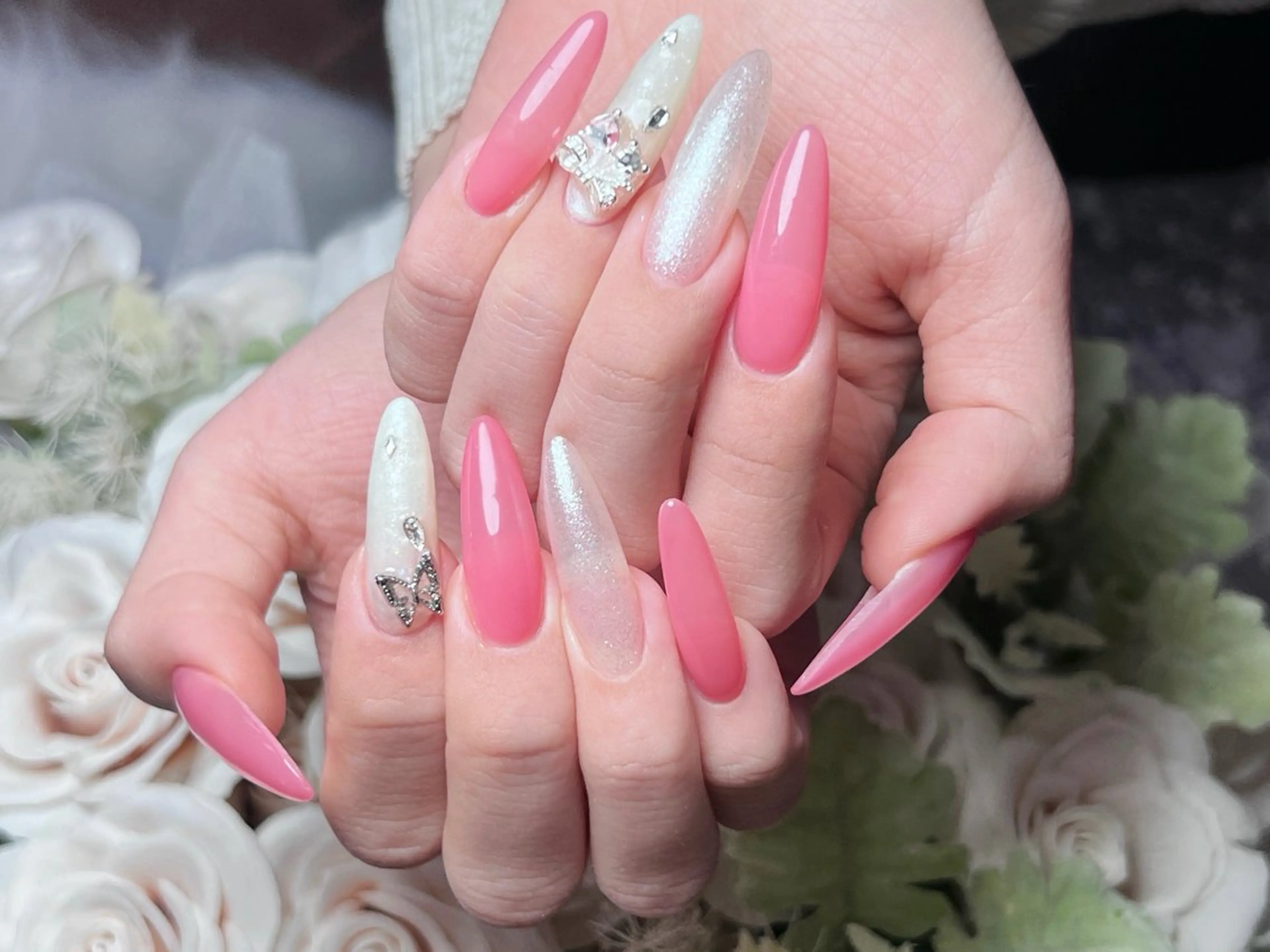 ネイル ロングネイル マグネットネイル 持ち込み ワンカラーネイル スカルプネイル ハンドネイル Painty nailのネイルデザイン