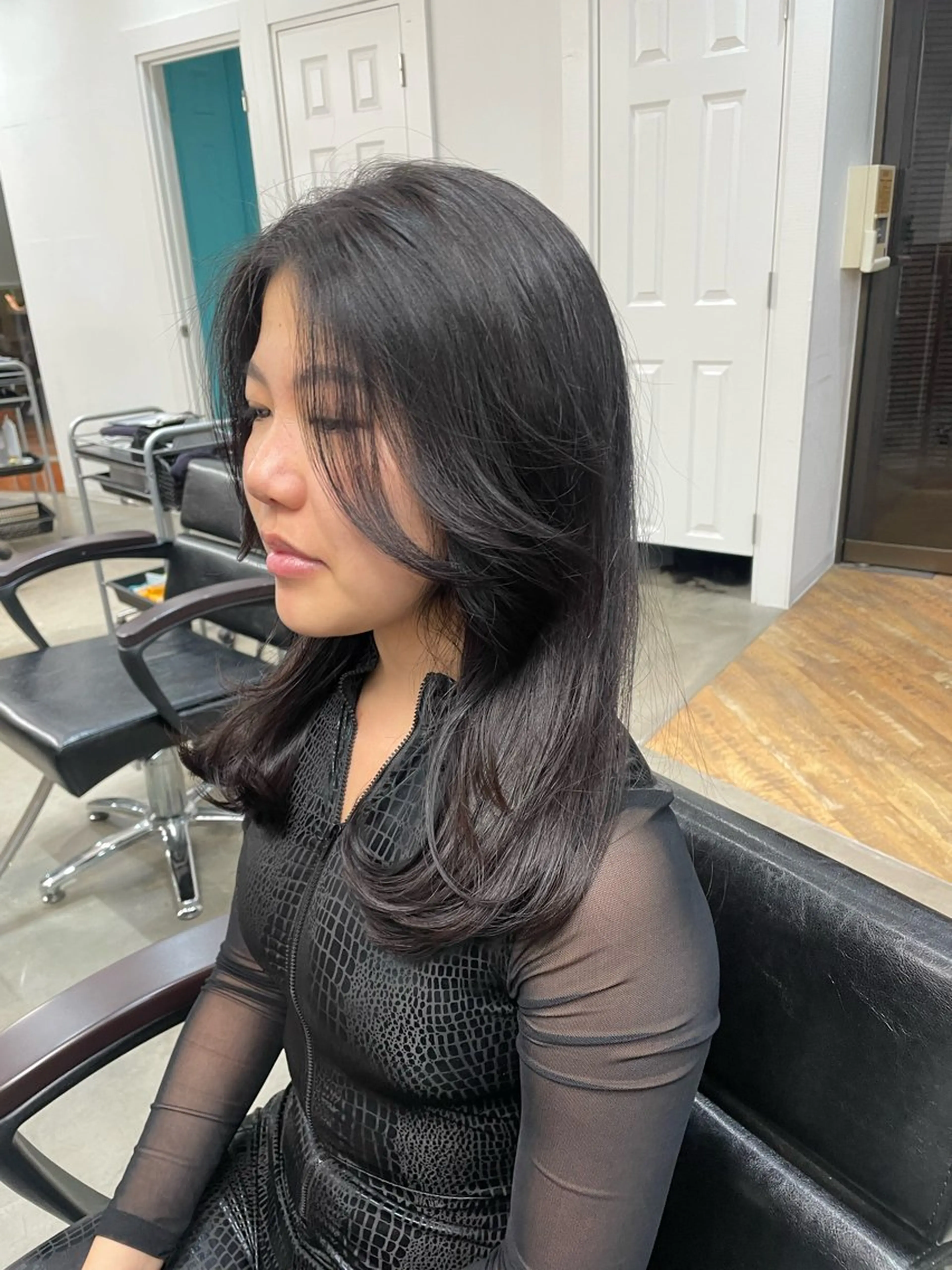 セミロング カラー 韓国ヘア/wカラー レイヤー/RIN🎀のヘアスタイル