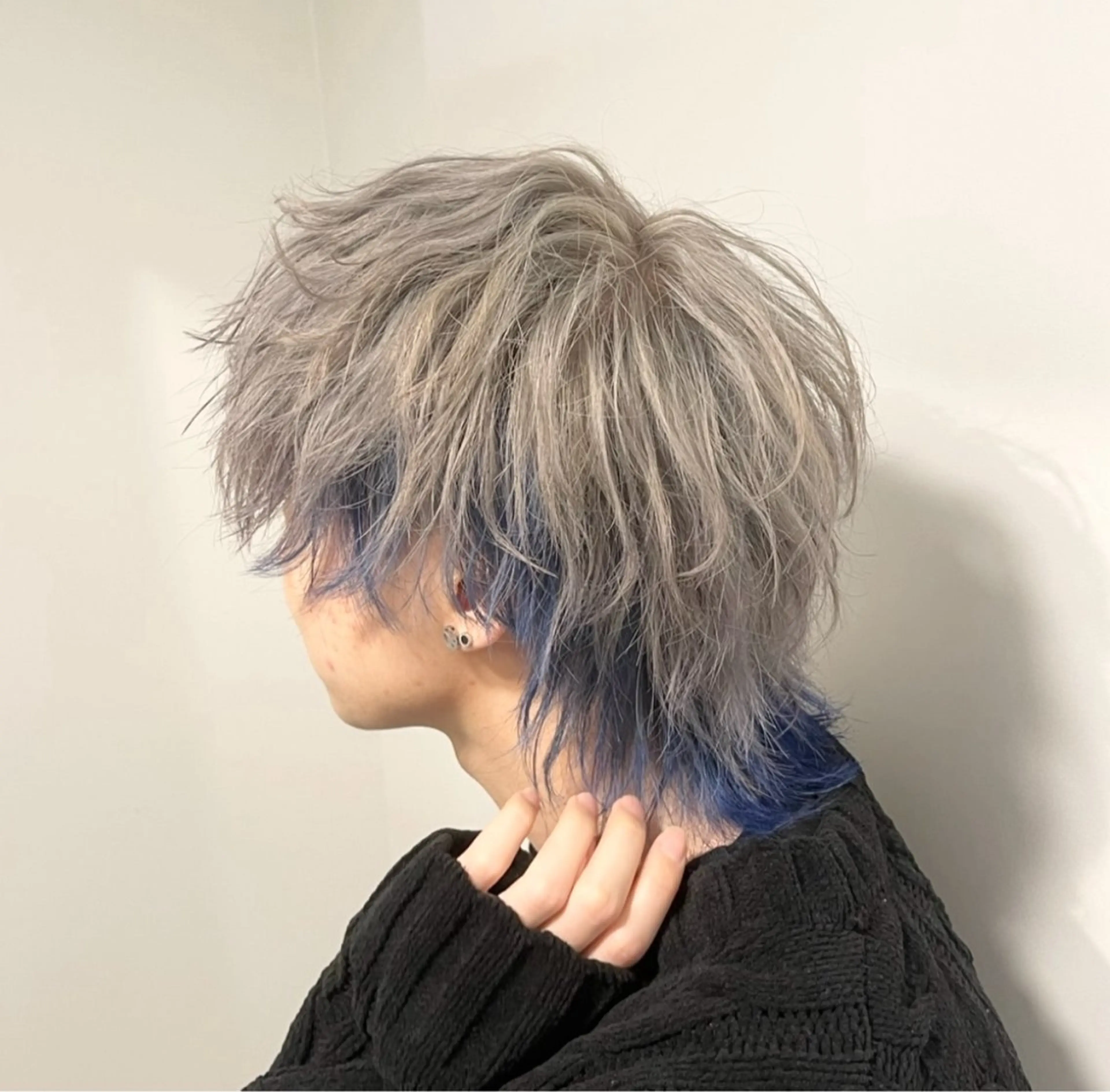 カラー メンズ メンズブリーチ メンズパーマ ブリーチ メンズパーマ専門 /縦落ち/渋谷駅近のヘアスタイル