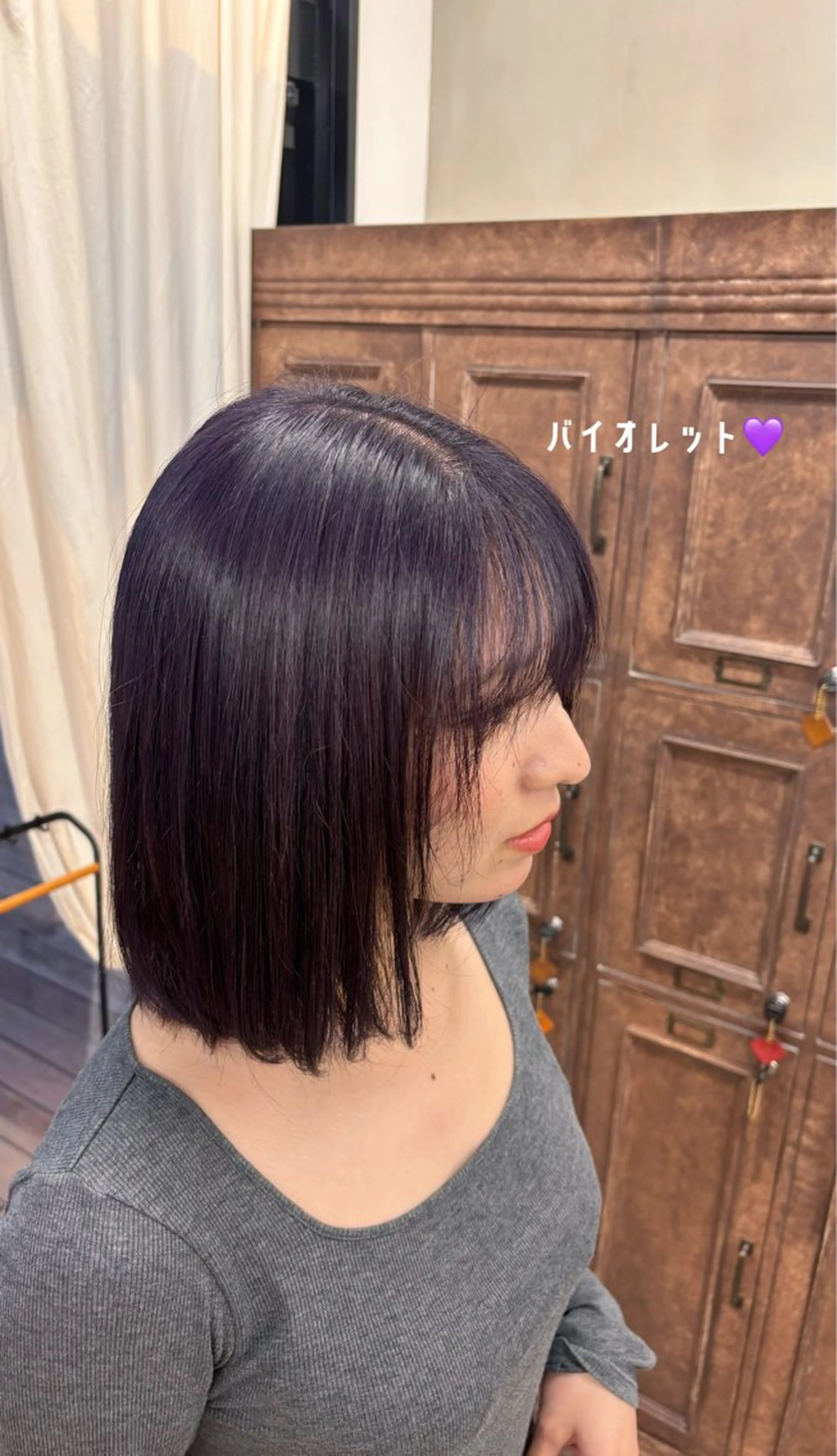 カラー ブリーチ バイオレットカラー ヘアカラー ショートモデル大募集 /  ウエチ　モモカのヘアスタイル