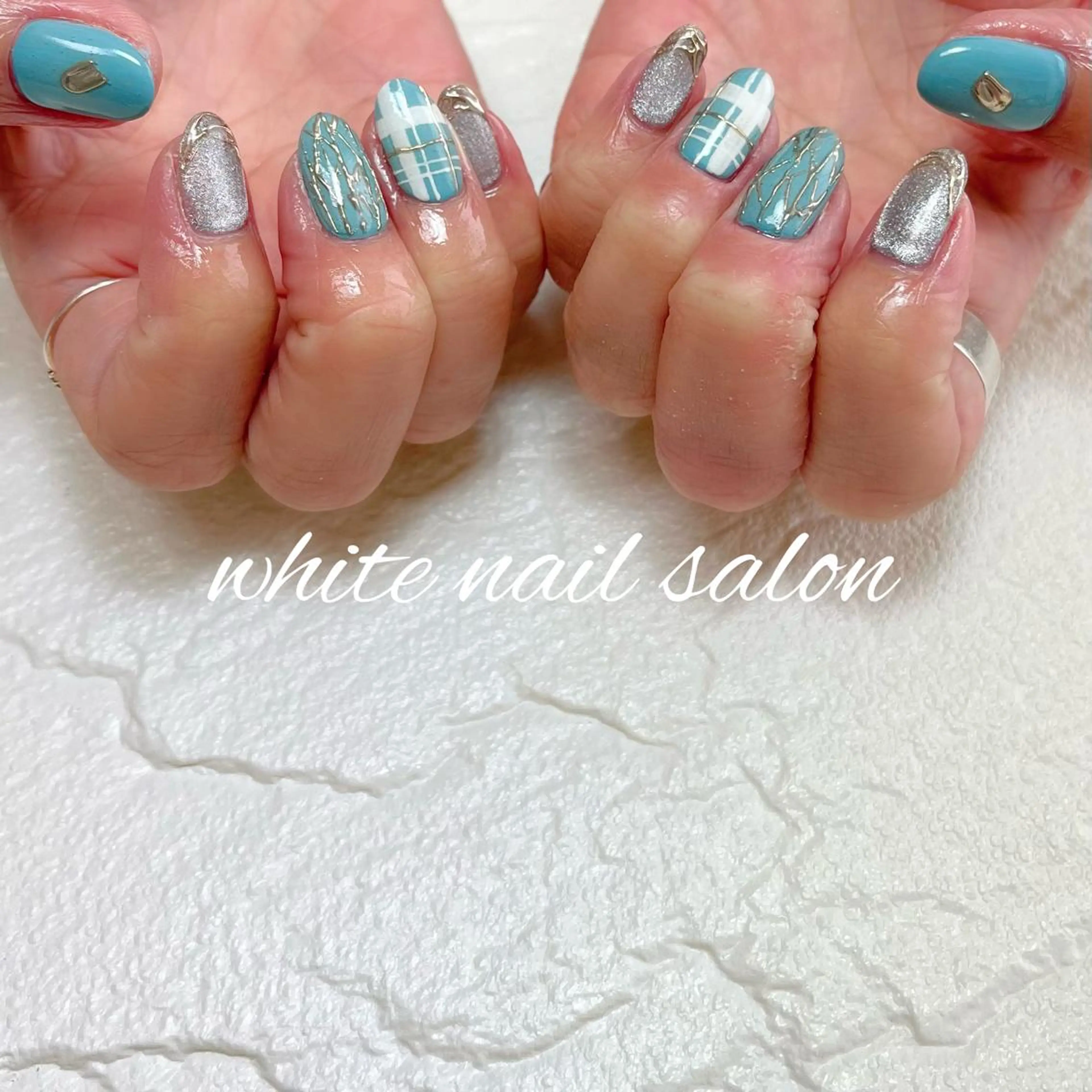 ネイル フットネイル ジェルネイル ハードジェル ラメ(グリッター) 持ち込み ハンドネイル white nail salonのネイルデザイン
