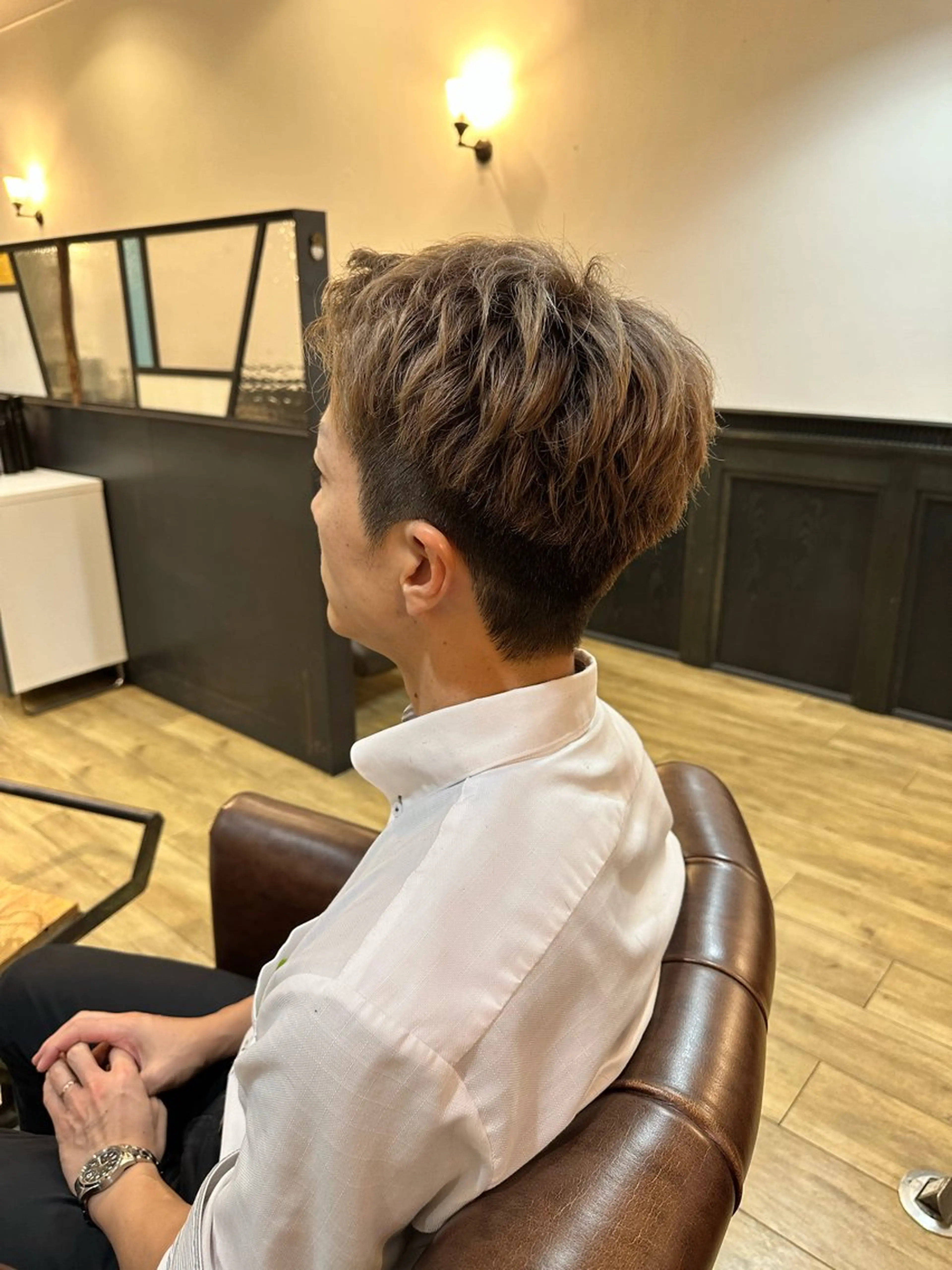 メンズ ツヤ感/透明感カラー /蟹江/harunaのヘアスタイル