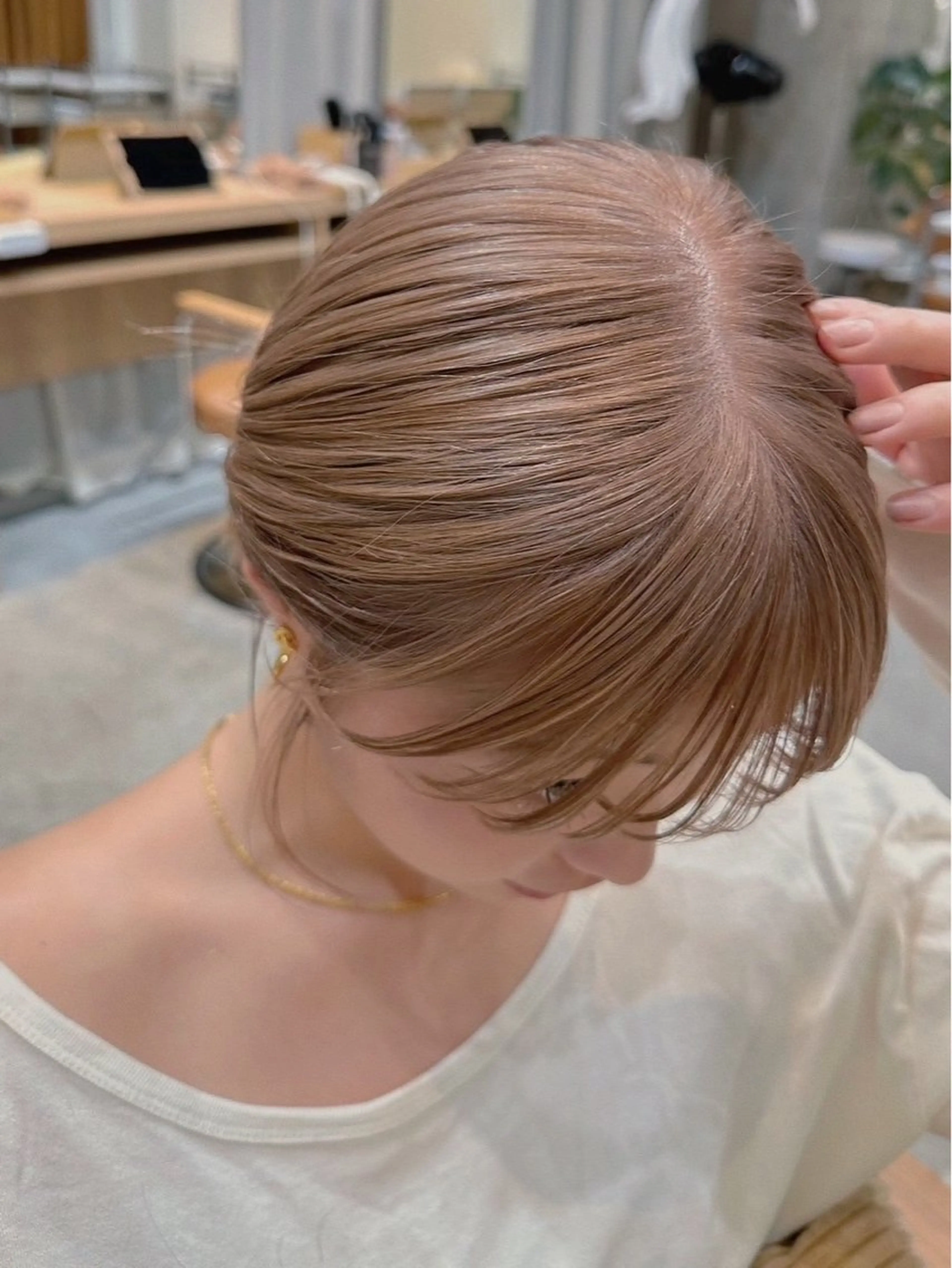 ミディアム カラー 顔まわりカット/艶髪 カラー✨けいとのヘアスタイル