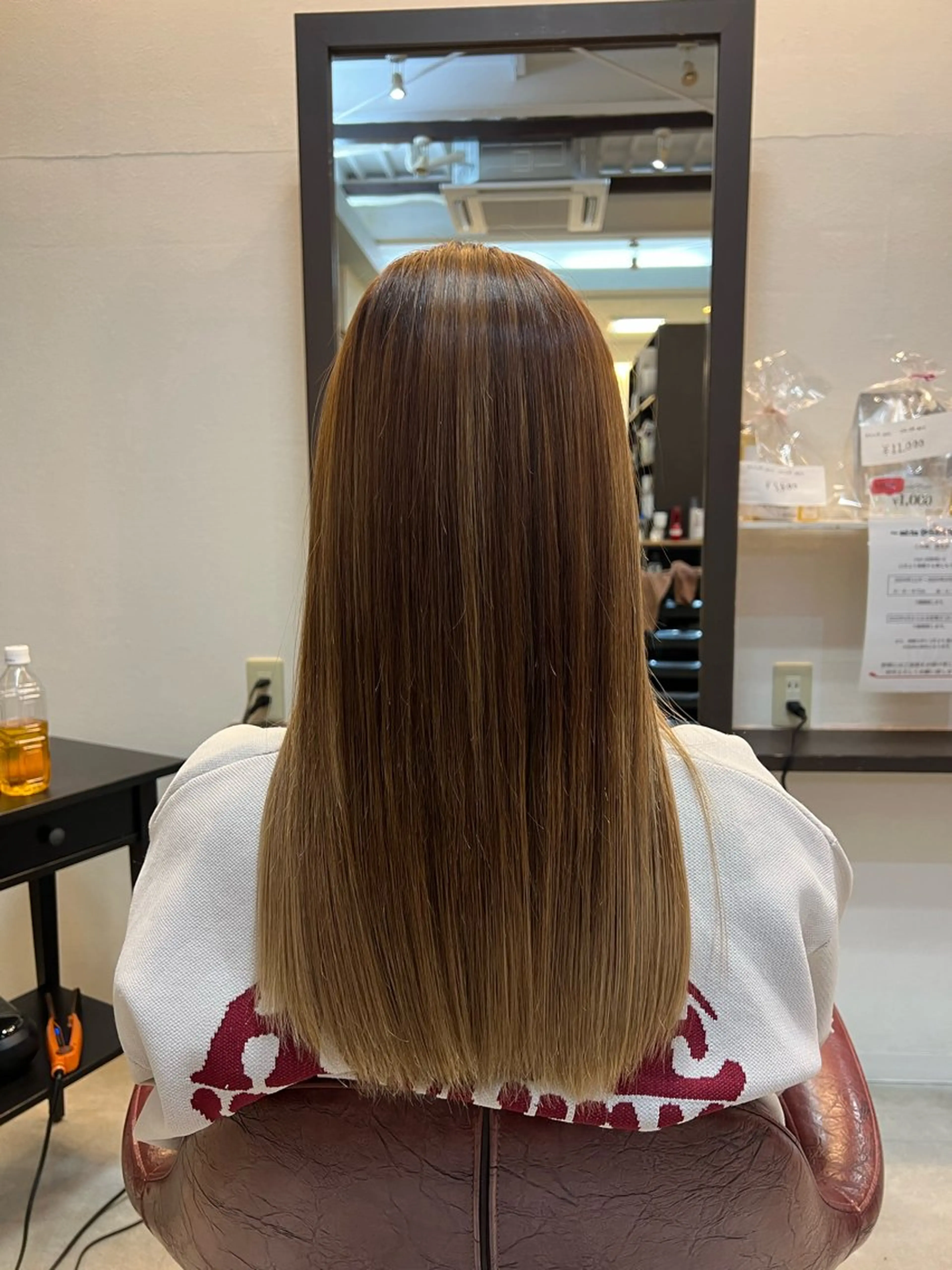 ロング 縮毛矯正 吉岡 なみのヘアスタイル