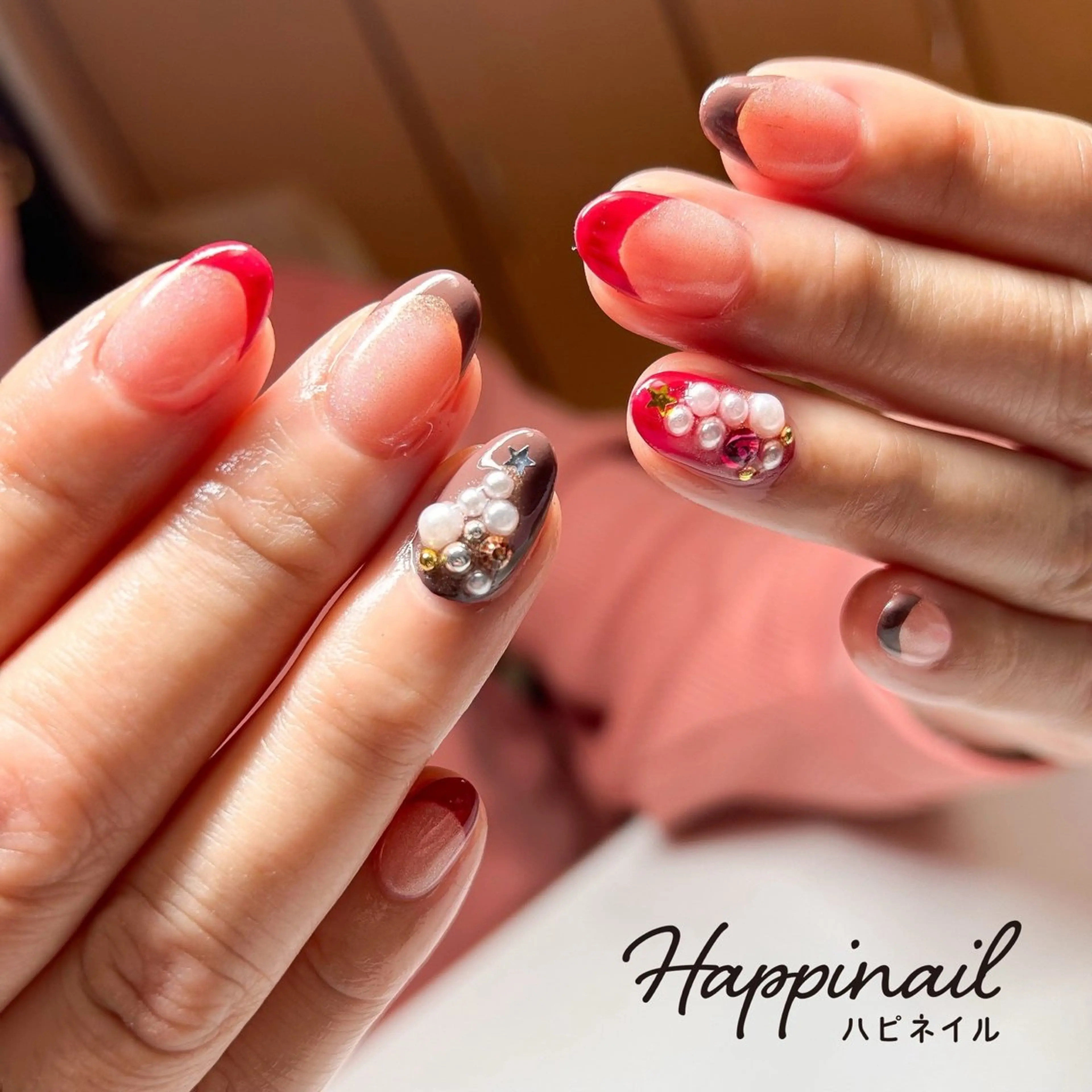 ネイル アートネイル ジェルネイル 冬ネイル クリスマス ケアが得意なサロン Happinailのエステ・リラクイメージ