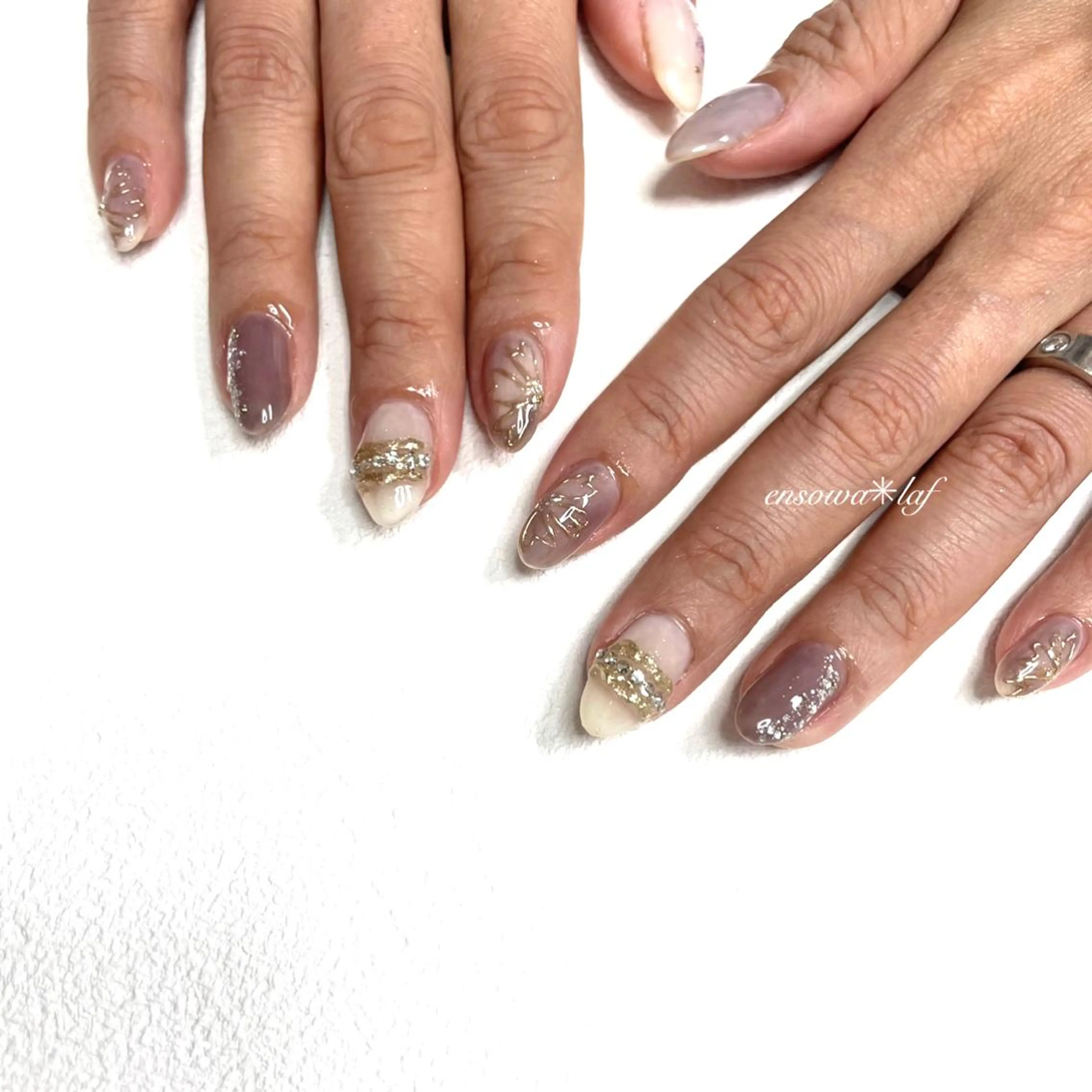 ネイル アートネイル ジェルネイル メンズネイル ニュアンスネイル ワンカラーネイル ensowa✱laf NAILのネイルデザイン