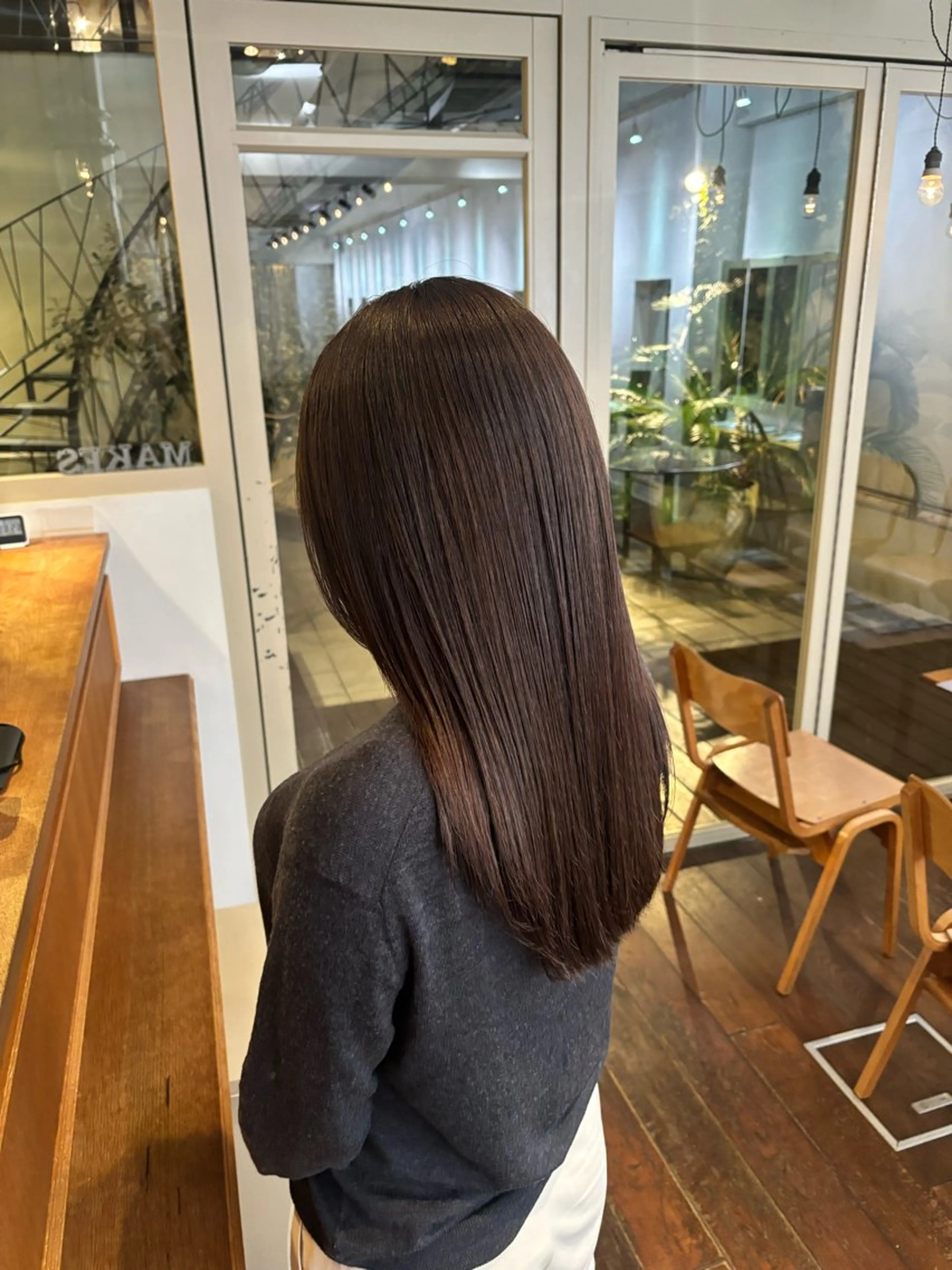 ロング カラー くいた あやなのヘアスタイル