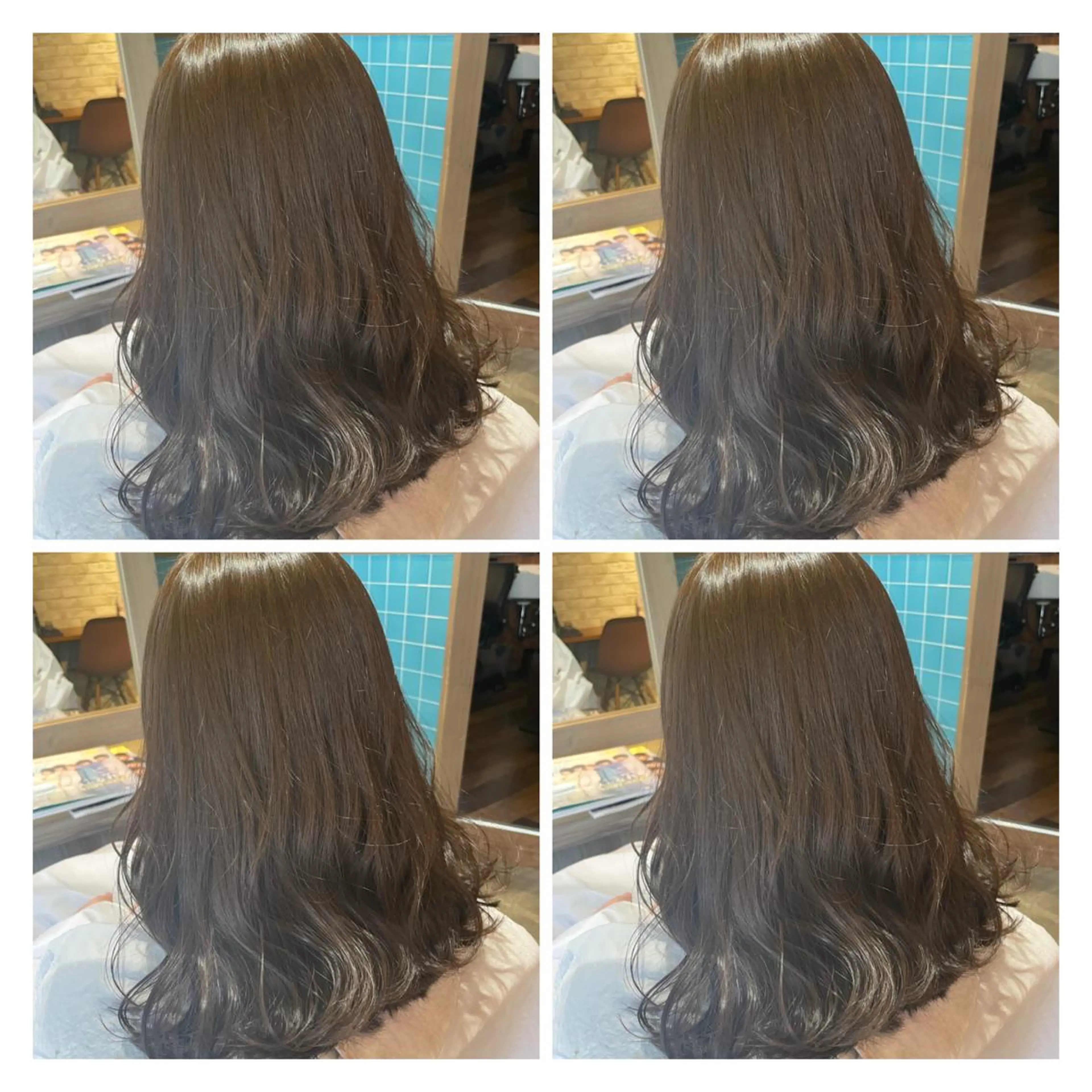 セミロング カラー 髪質改善艶髪 ℍ𝔸ℝ𝕌𝕂𝔸のヘアスタイル