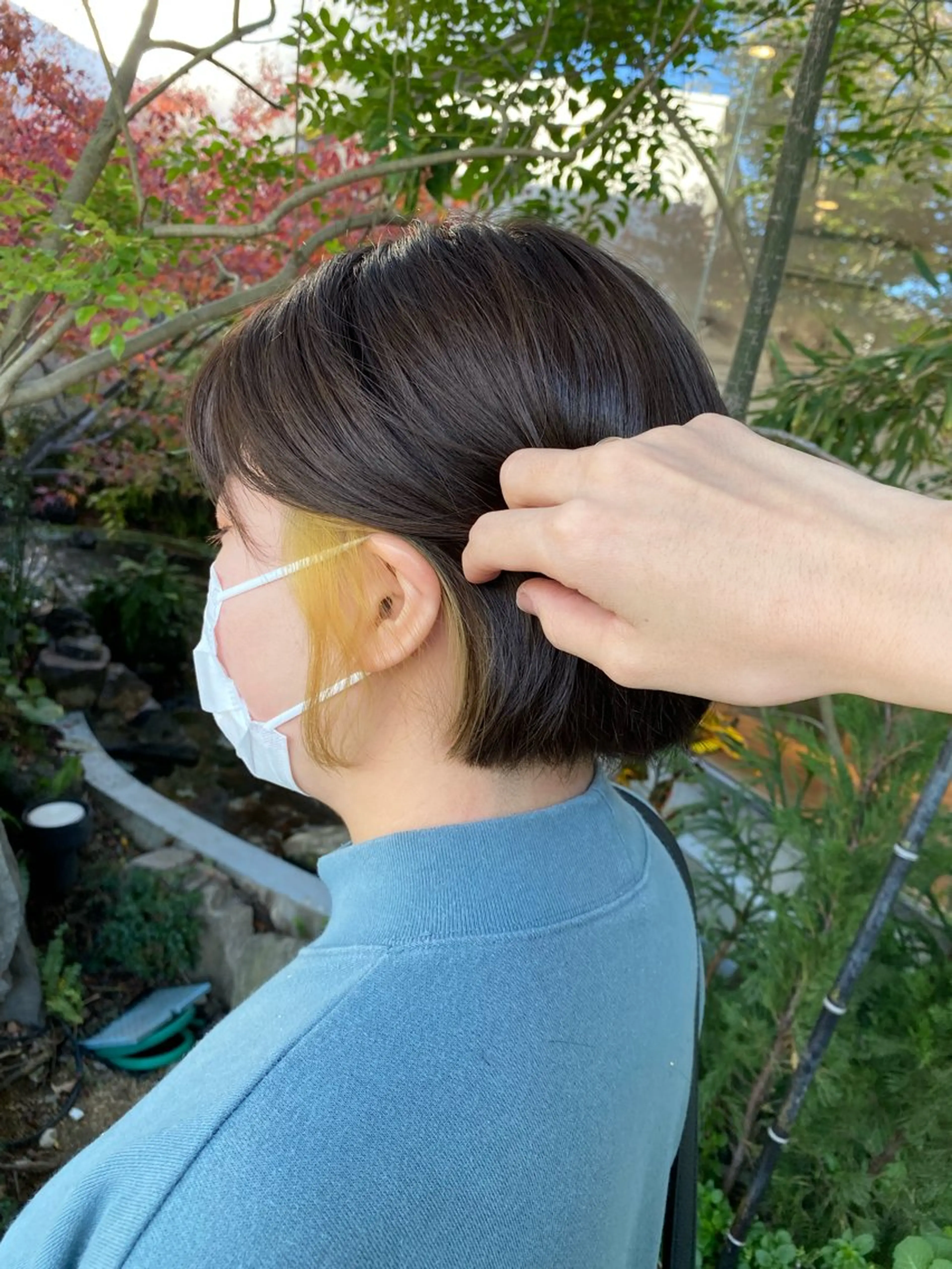 ショート カラー ブリーチ インナーカラー ショートヘア 髪質改善カラー 貝本 遥那 🧸⸝⋆*のヘアスタイル