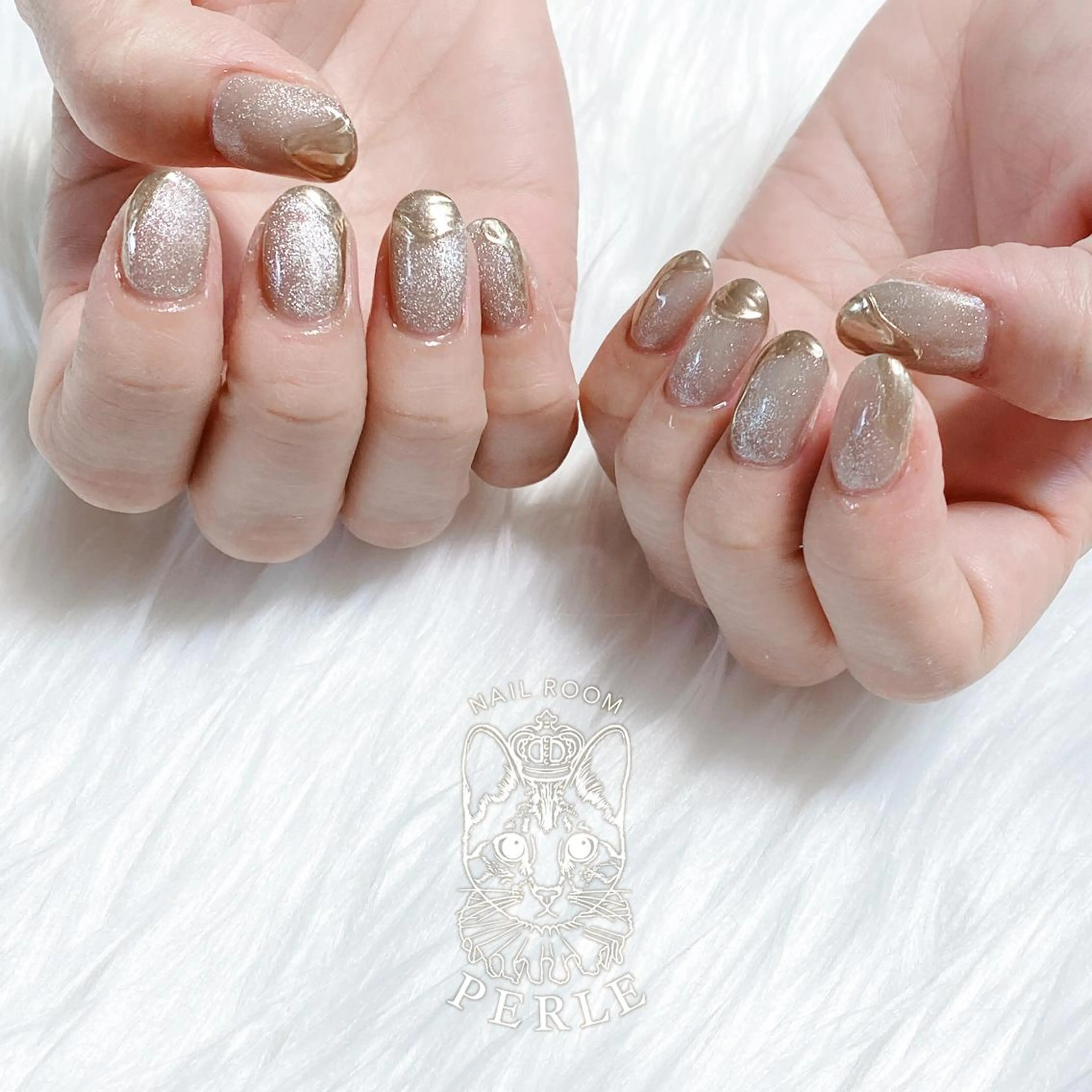 ネイル マグネットネイル ハンドネイル nail room Perleのネイルデザイン