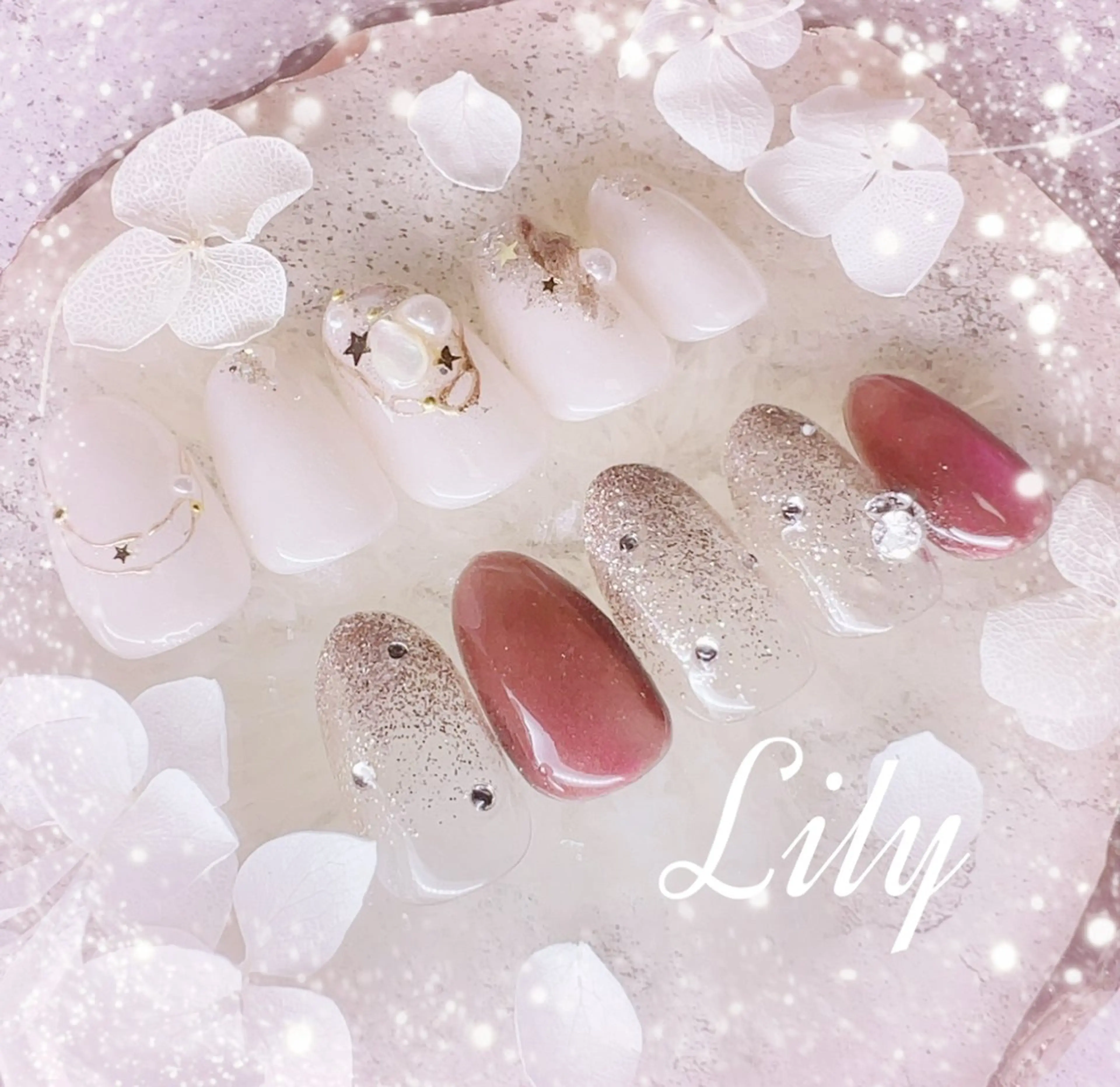 ネイル ハンドネイル Lily*nail 🌻Mii🌻のネイルデザイン