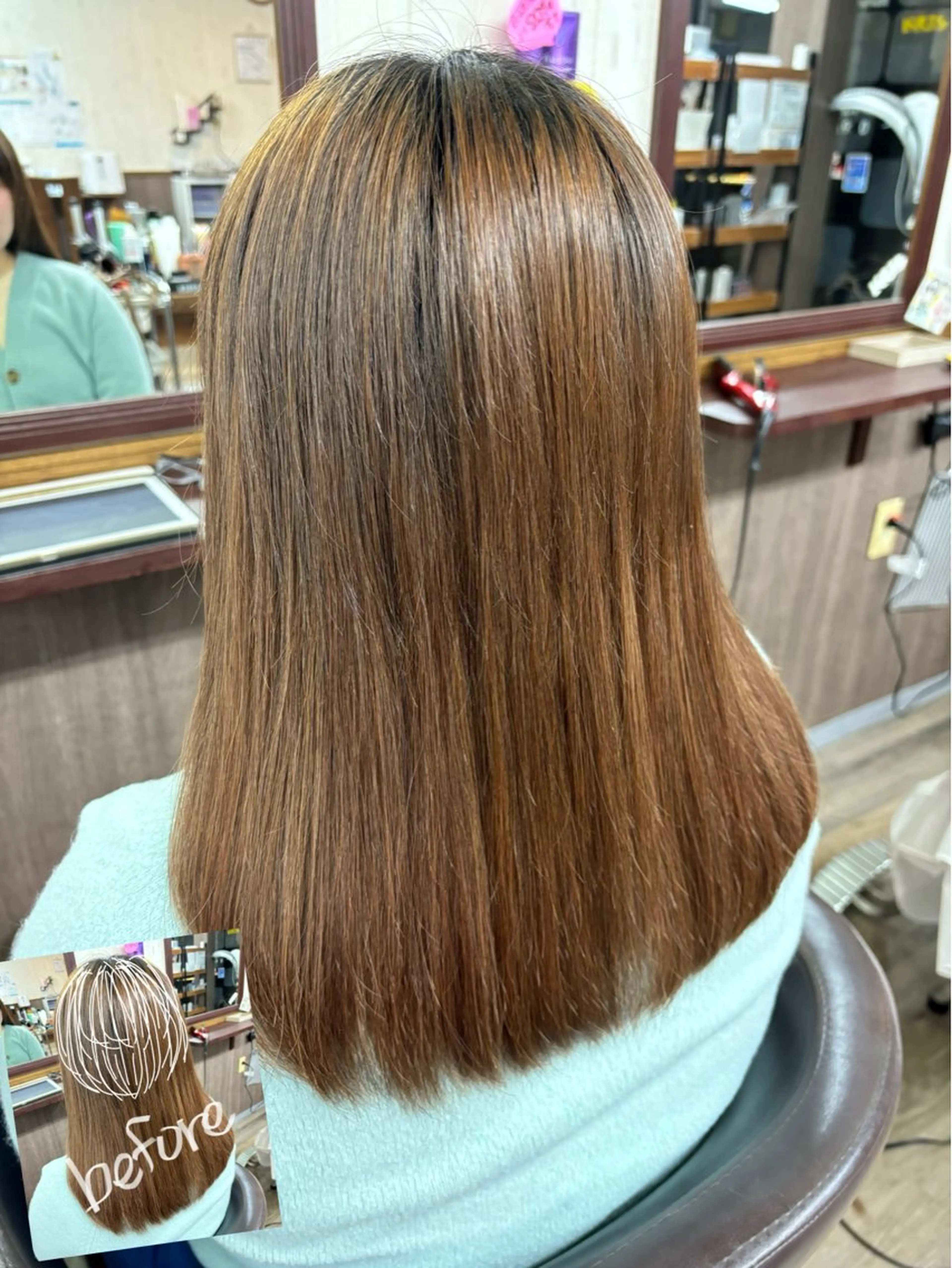 セミロング エクステ エクステ＊美髪サロン KR2S河内長野店長のヘアスタイル