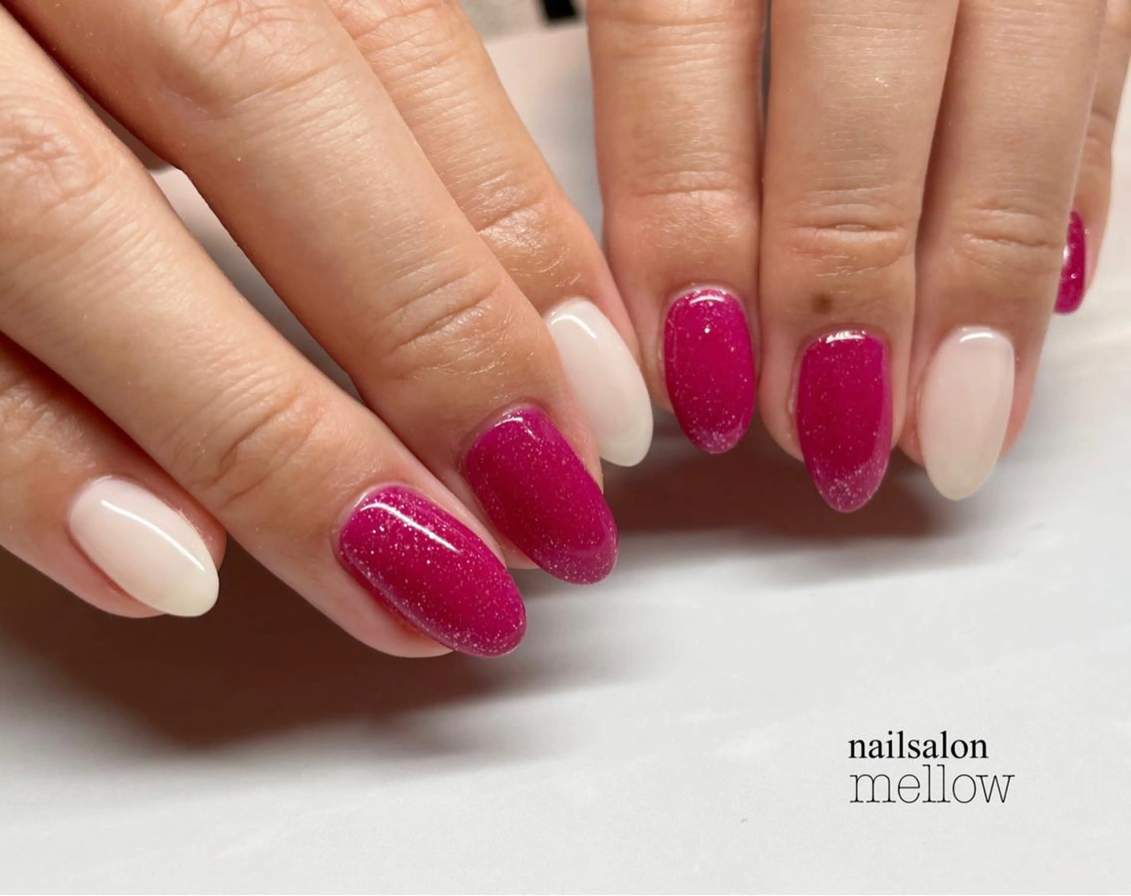 ネイル ラメ(グリッター) ピンク 大山 浩美のネイルデザイン