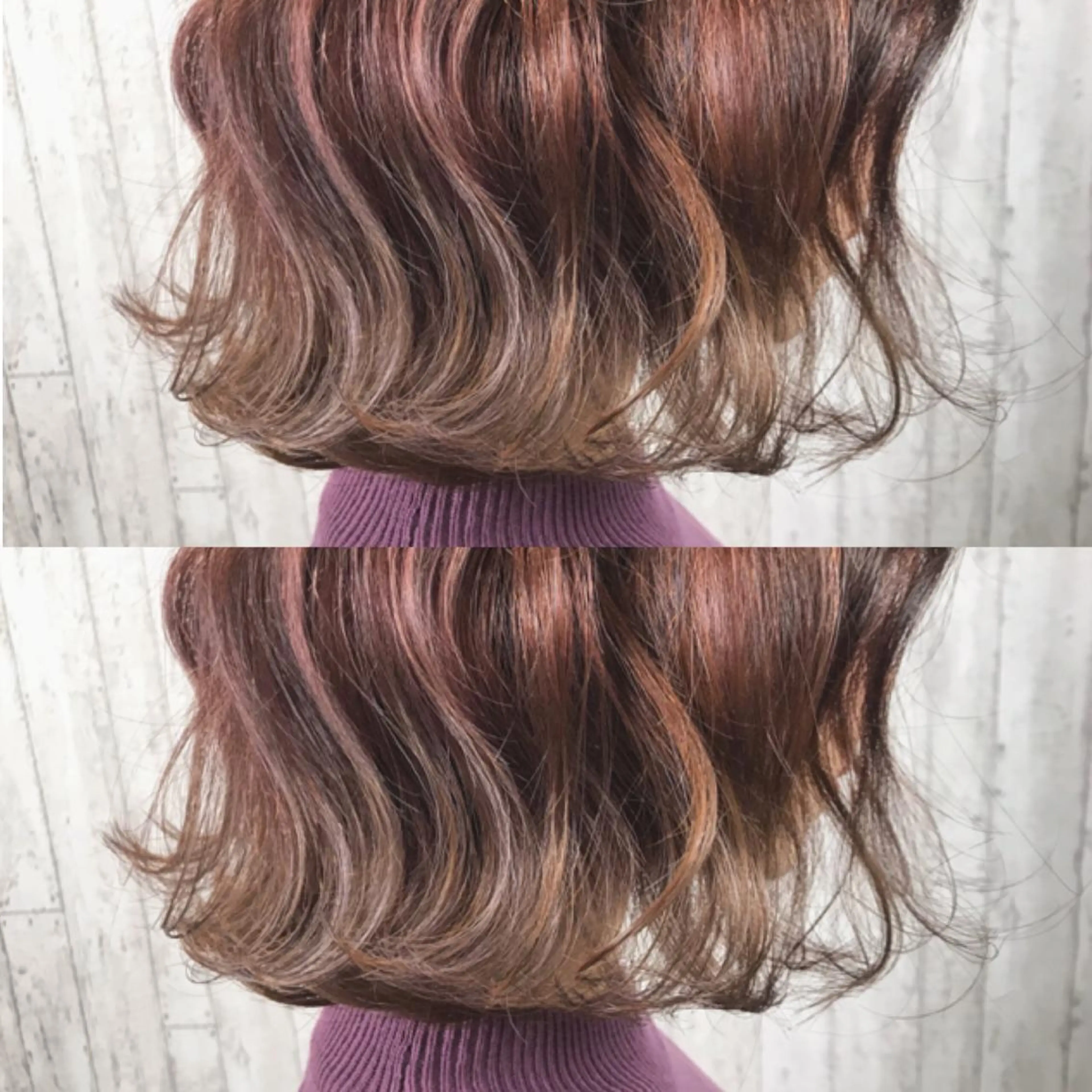 ミディアム カラー 田中 あかねのヘアスタイル