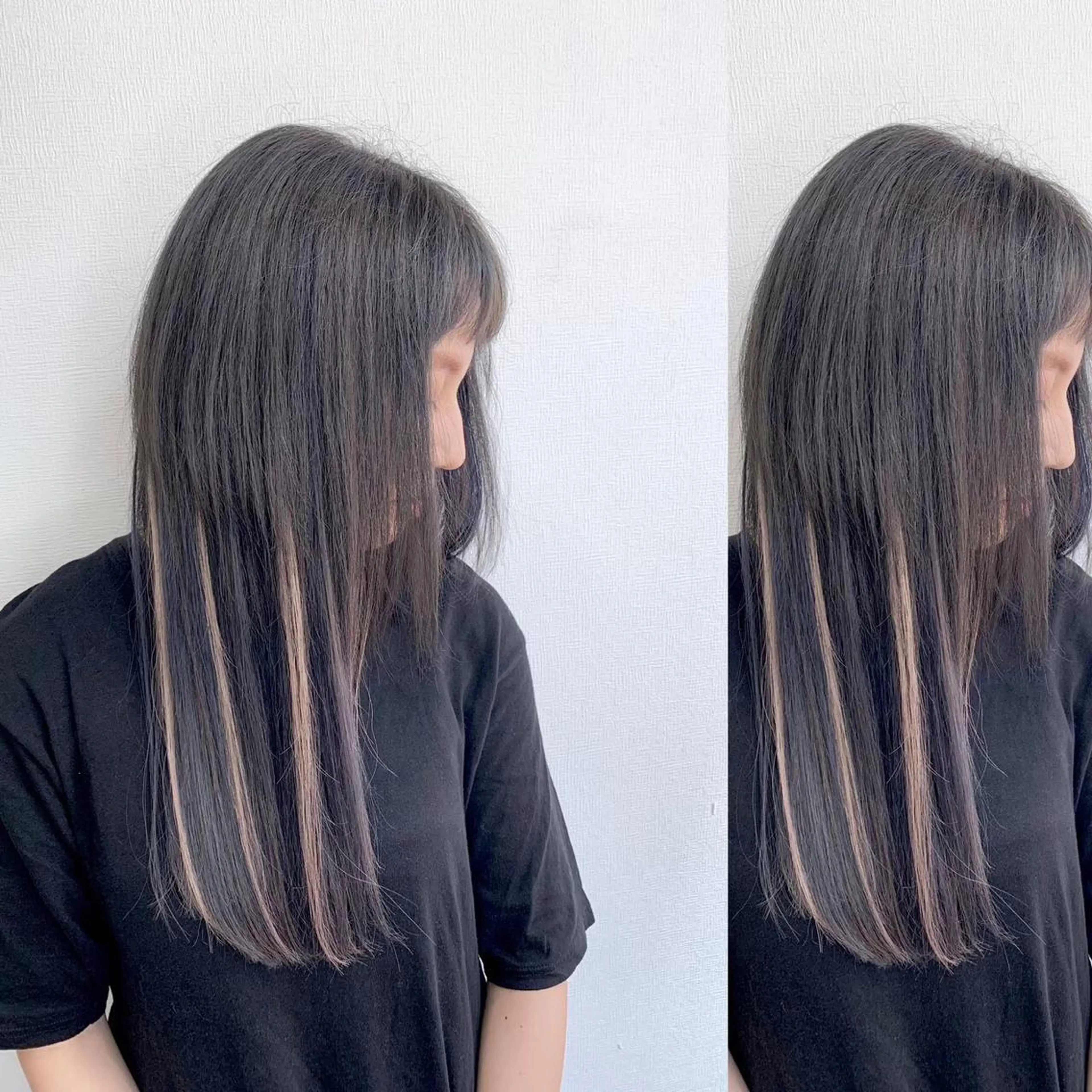 ロング カラー JuNブリーチに 縮毛矯正するプロのヘアスタイル