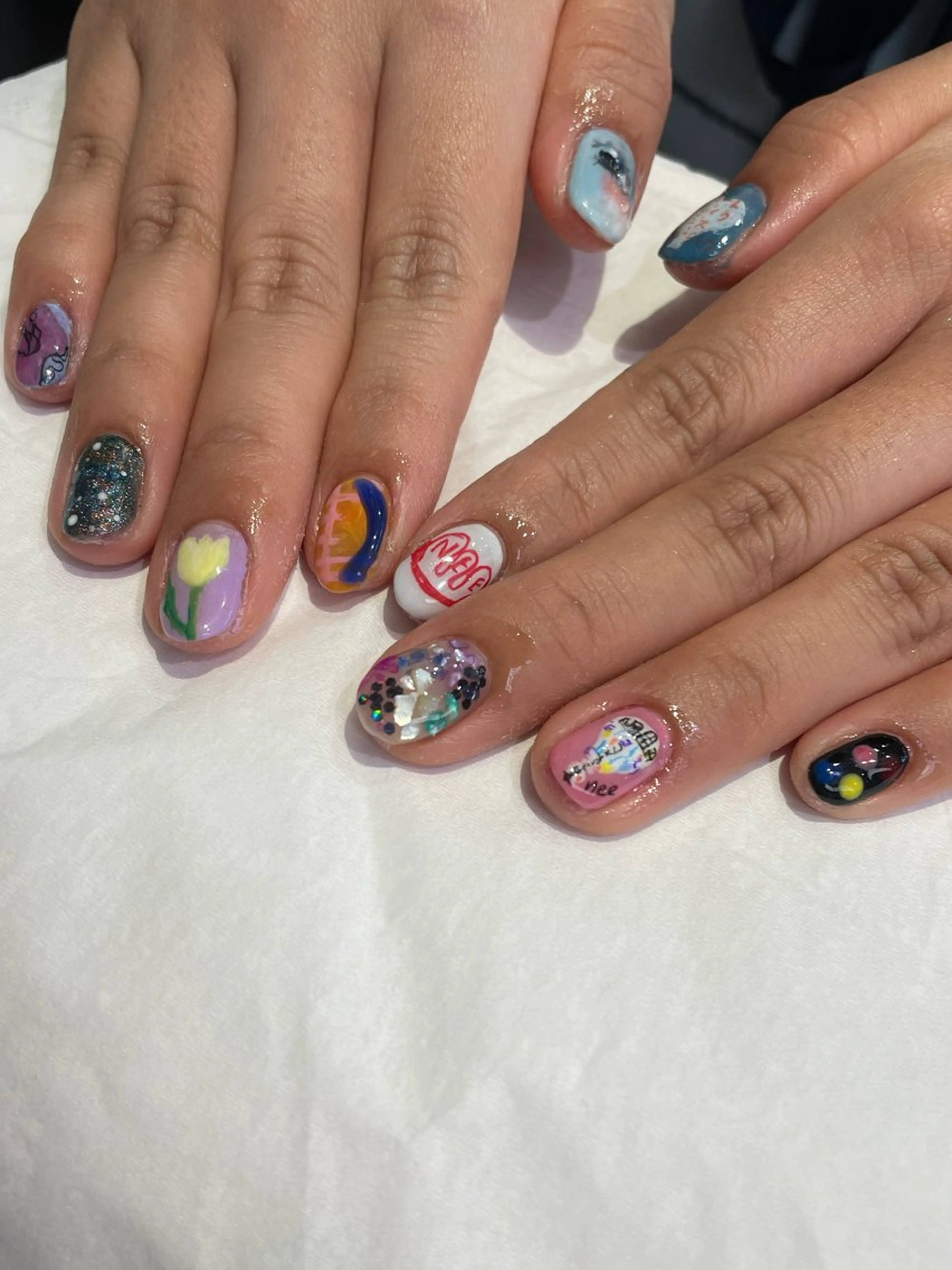 ネイル 🎀ボブ+ハイトーン シュカ👶🏻のヘアスタイル