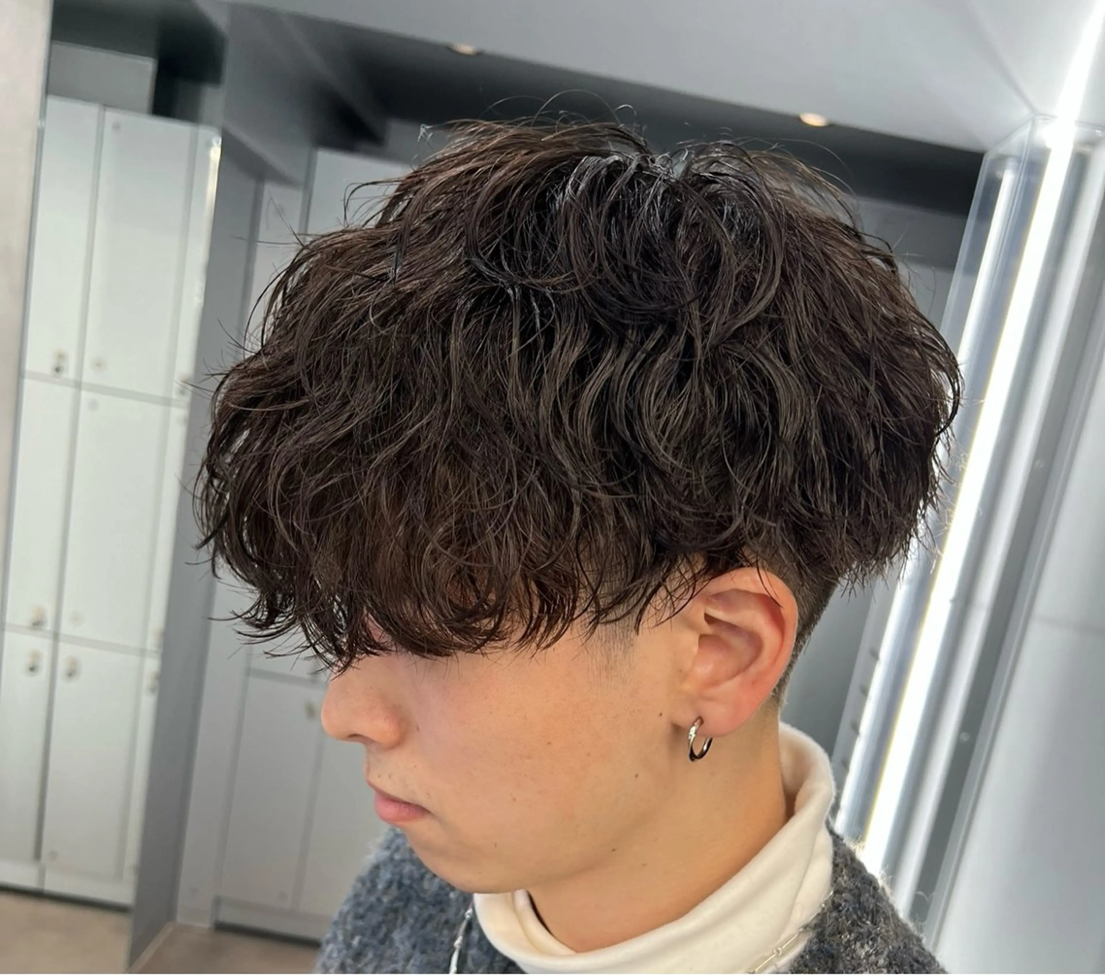 ミディアム パーマ ヘアアレンジ メンズ fifth 石川 凪のヘアスタイル