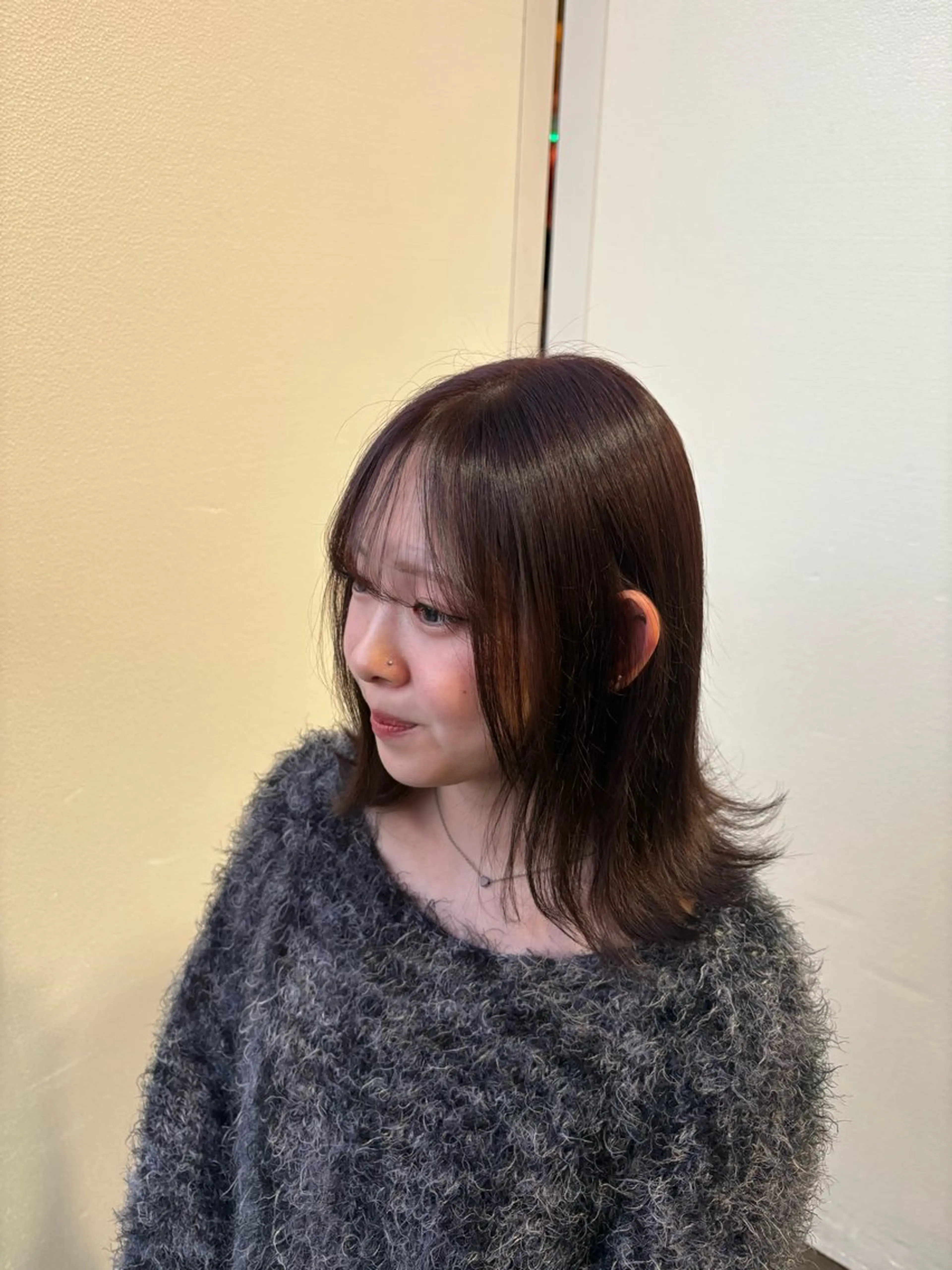 ミディアム カラー ブリーチ ブリーチなしカラー レッドカラー ヘアカラー SARAJU仁川 _aya🌼のヘアスタイル