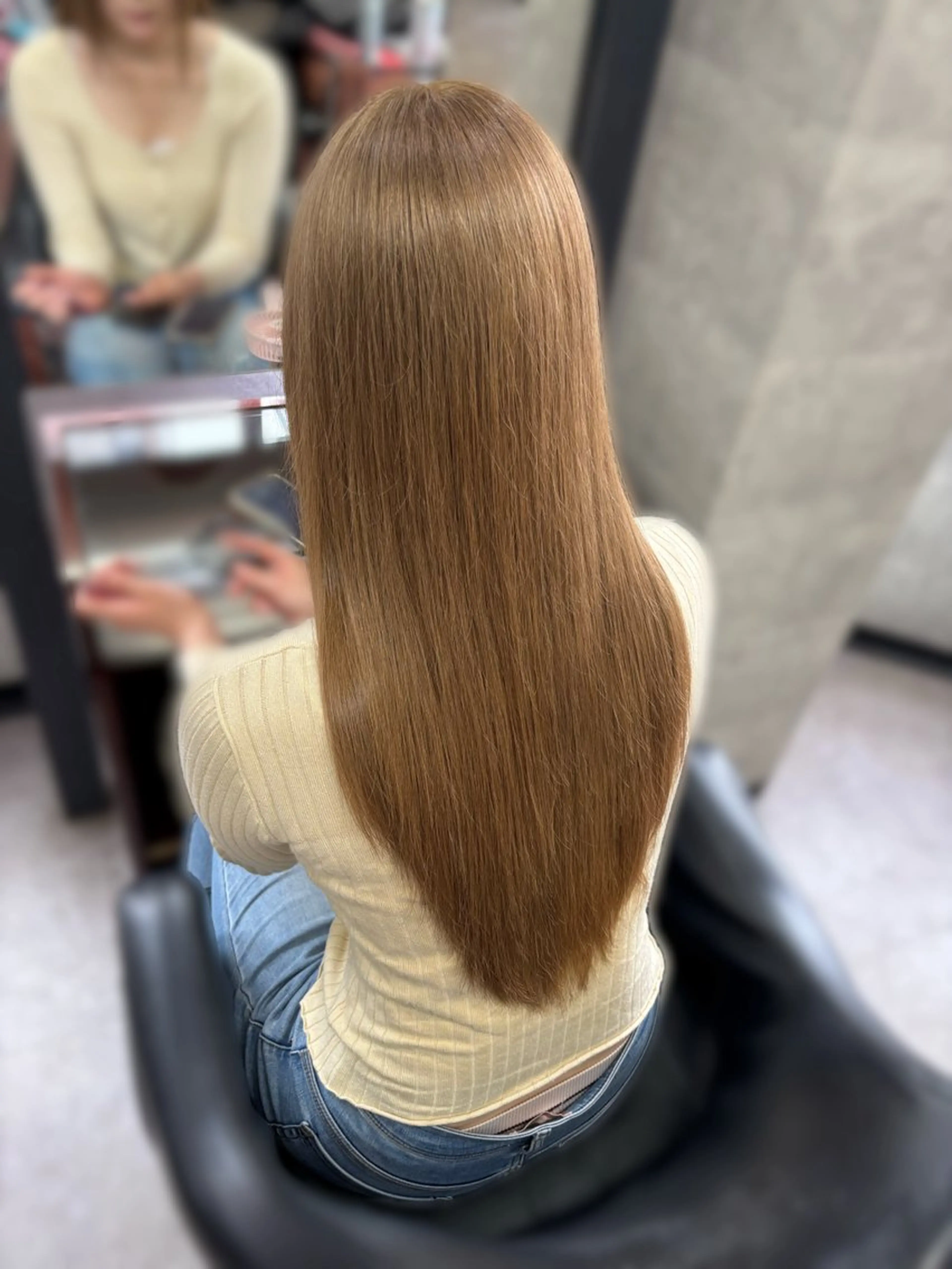 ロング カラー ブリーチ ブラウンカラー ヘアカラー OZ 梅田店／ ユウリのヘアスタイル