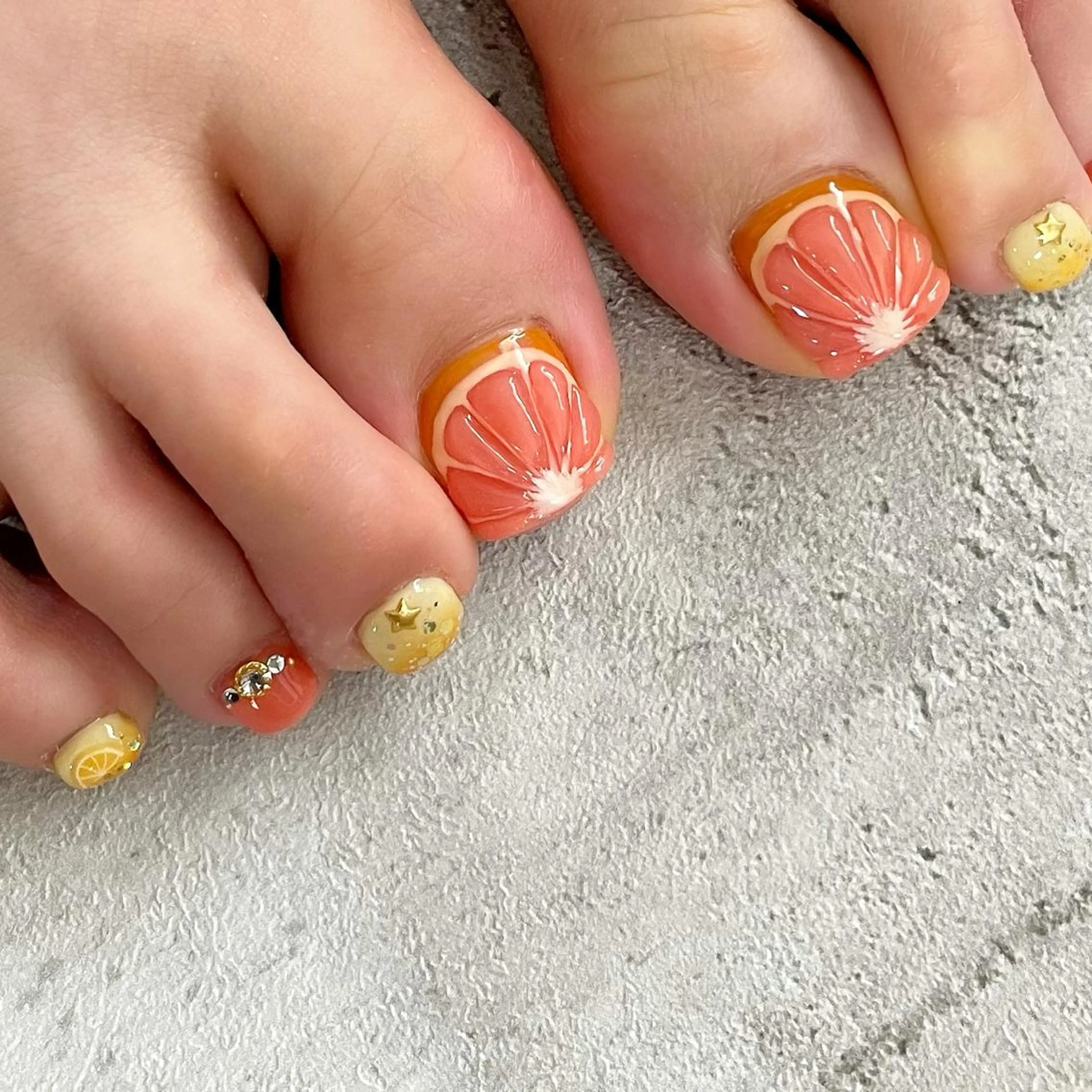 ネイル フットネイル ジェルネイル 東 千夏のネイルデザイン