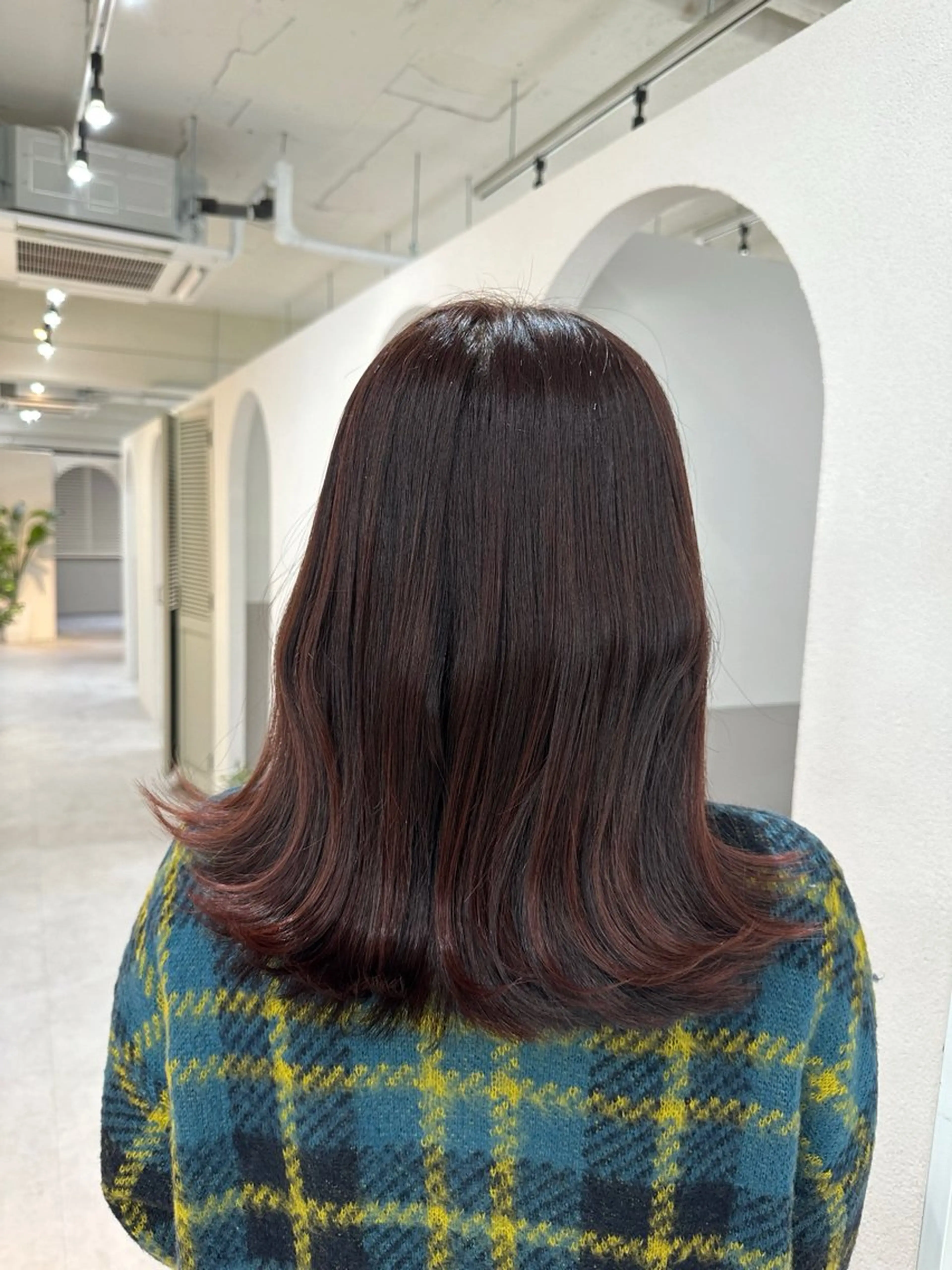 ミディアム カラー 韓国レイヤー透明感 カラーヨウスケのヘアスタイル