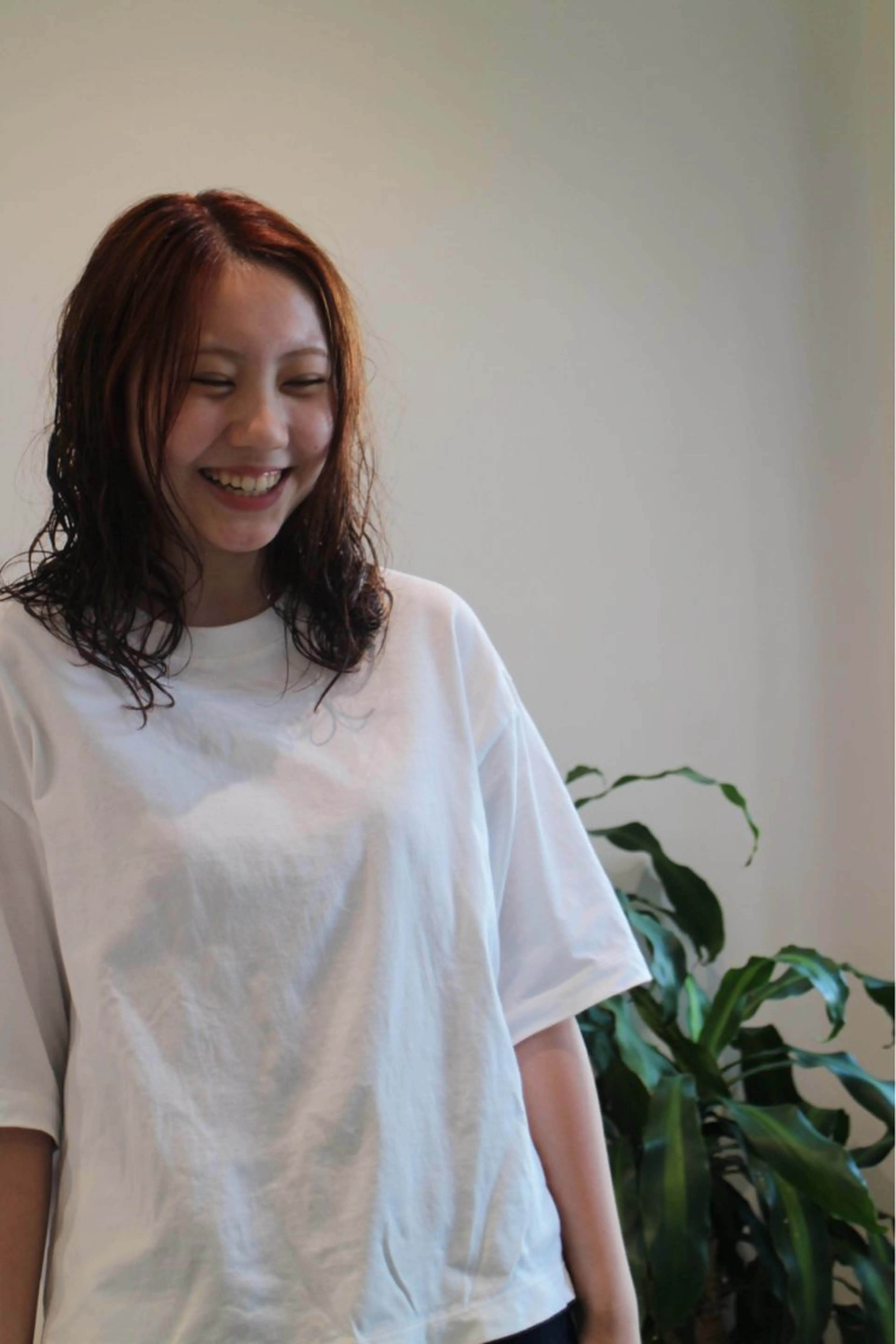 セミロング パーマ カーリーパーマ/ 透明ｶﾗｰ/MIKUのヘアスタイル