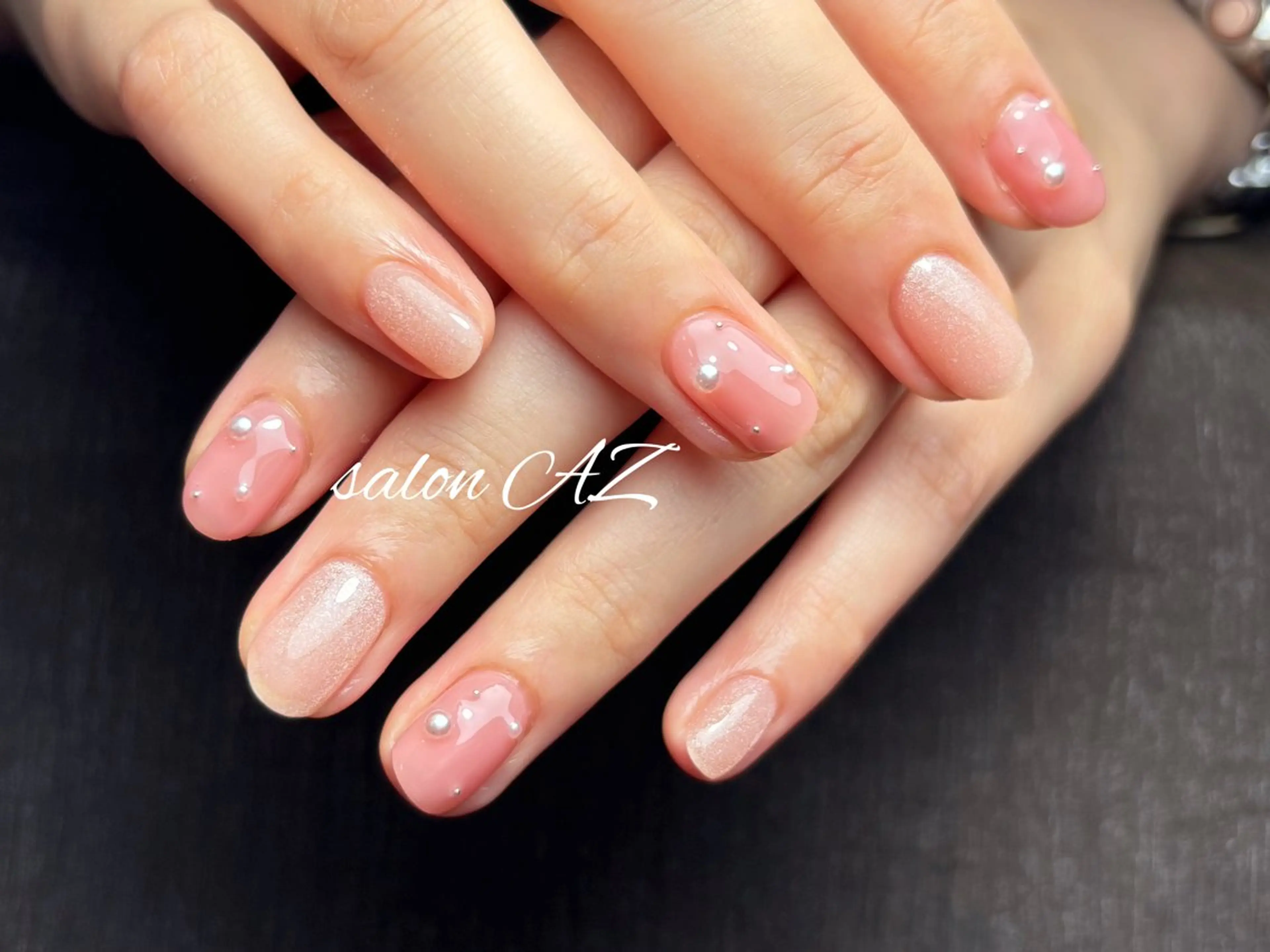 ネイル 桜ネイル 長さ出し フットネイル フレンチネイル ジェルネイル salon AZのネイルデザイン