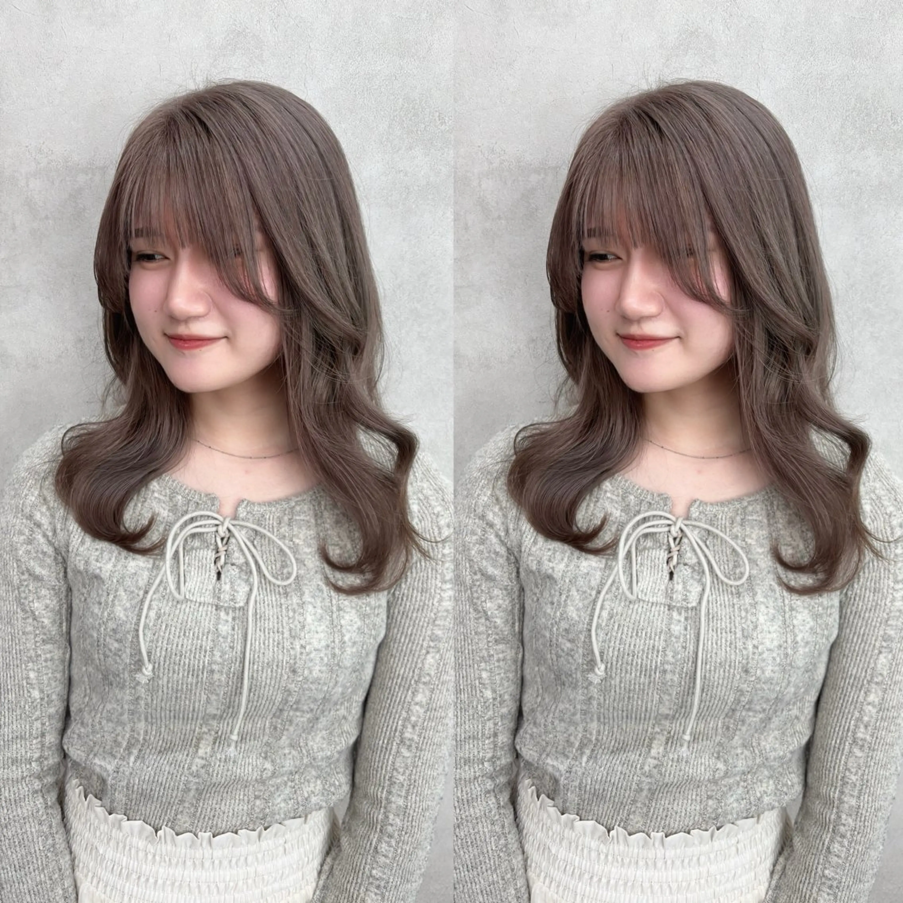 セミロング カラー ヘアカラー Rin♡ピンク🎀 透明感カラー🪽‪のヘアスタイル