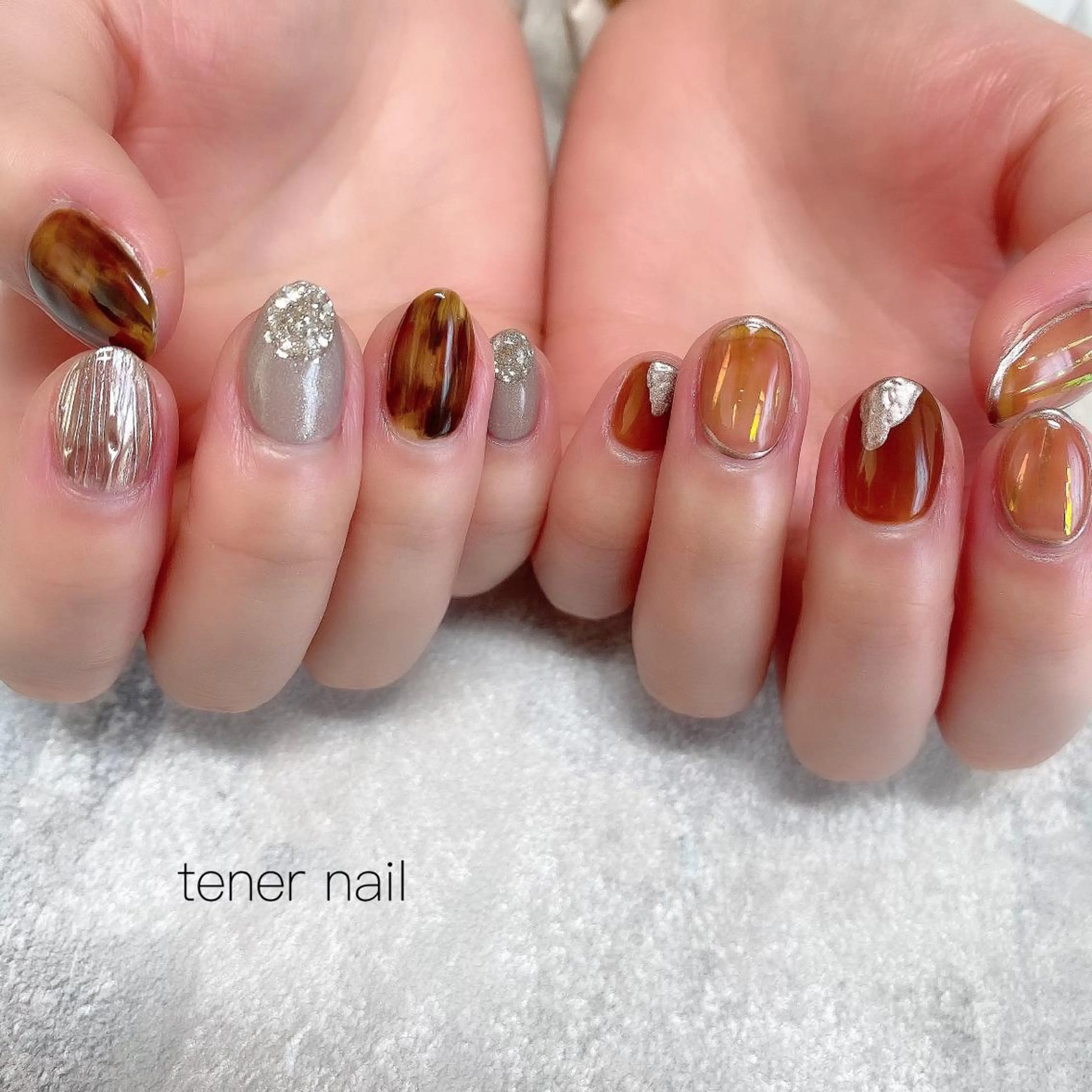 ネイル べっ甲ネイル テネルネイル tener nailのネイルデザイン