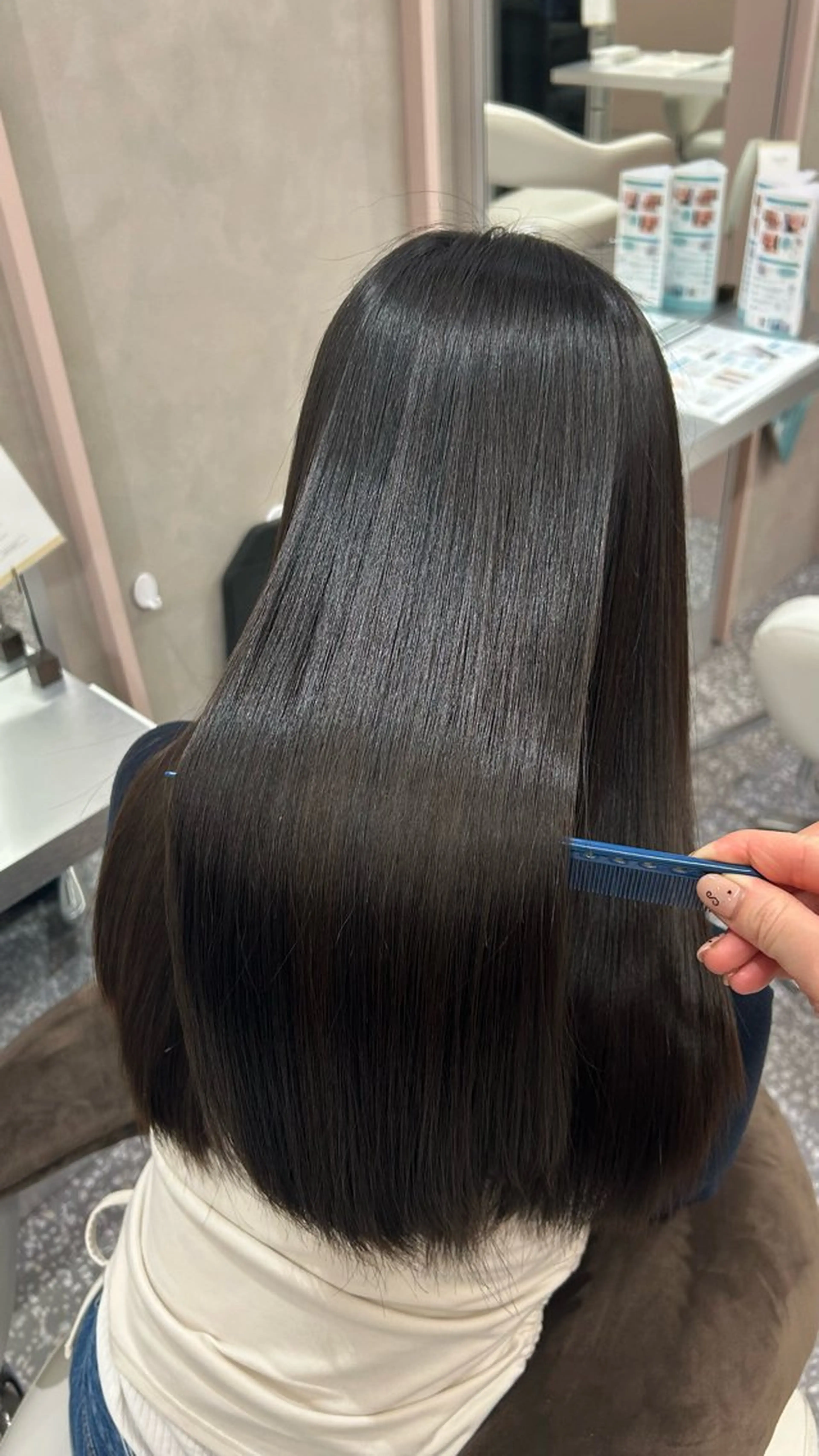 ロング 縮毛矯正 縮毛矯正 山田 来留未のヘアスタイル