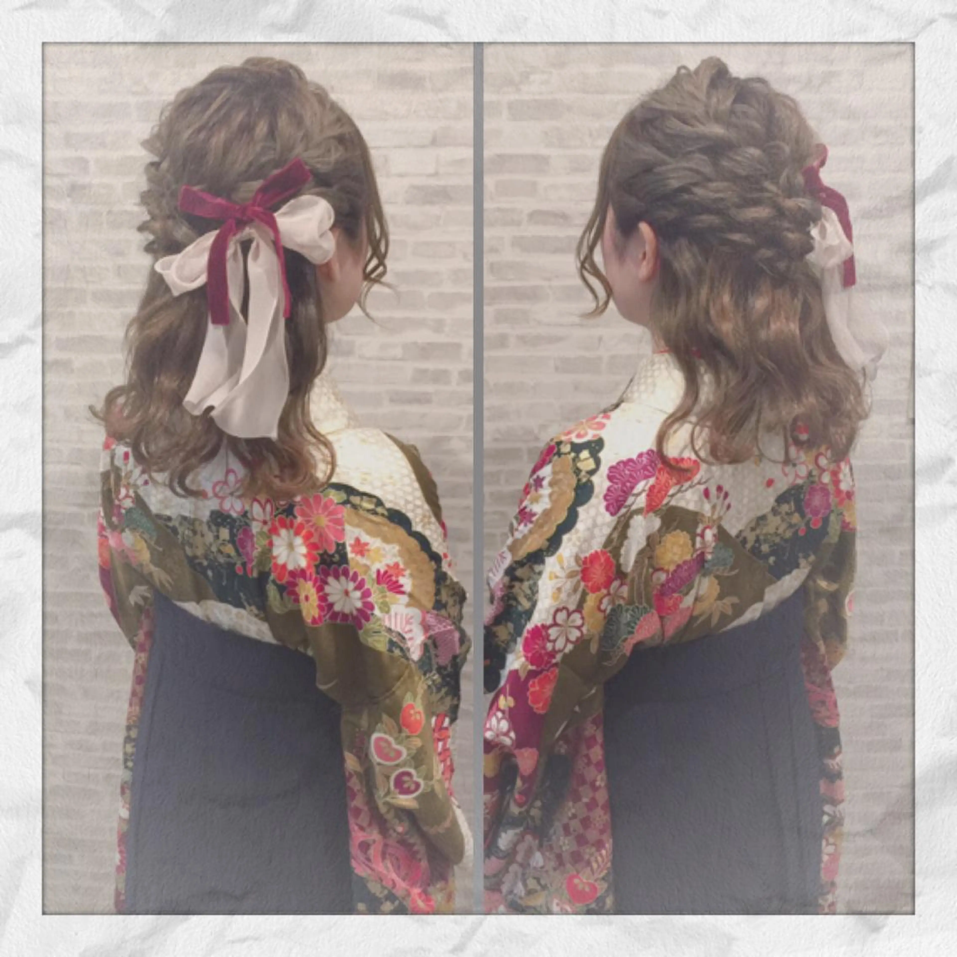 セミロング ヘアアレンジ ヘアセット ヘアセット/着付け 𓇼 まつもと𓇼のその他イメージ