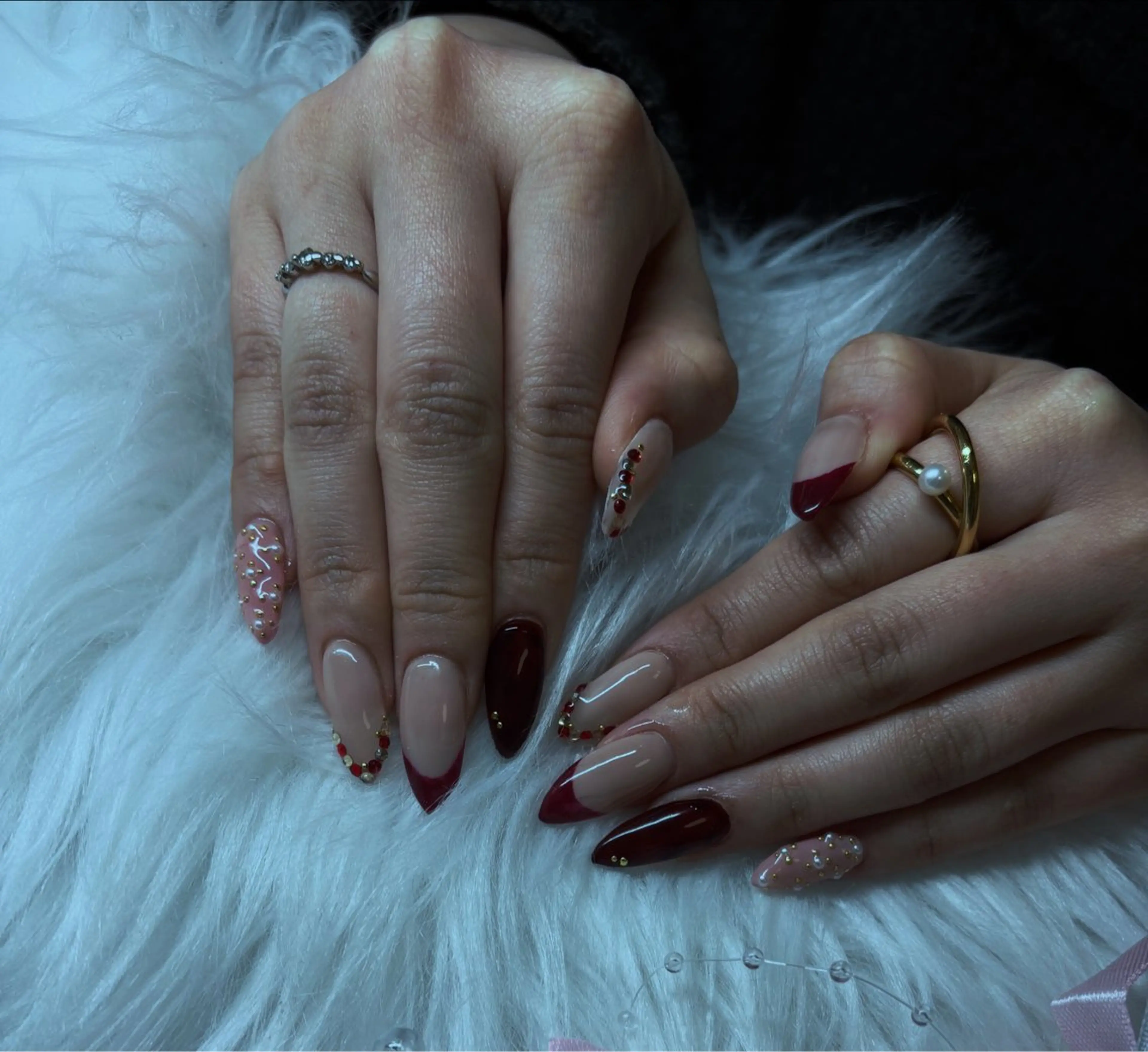 ネイル 長さ出し 持ち込み 冬ネイル Vante梅田店所属・vante_aimi .パラジェル取扱店のネイルデザイン
