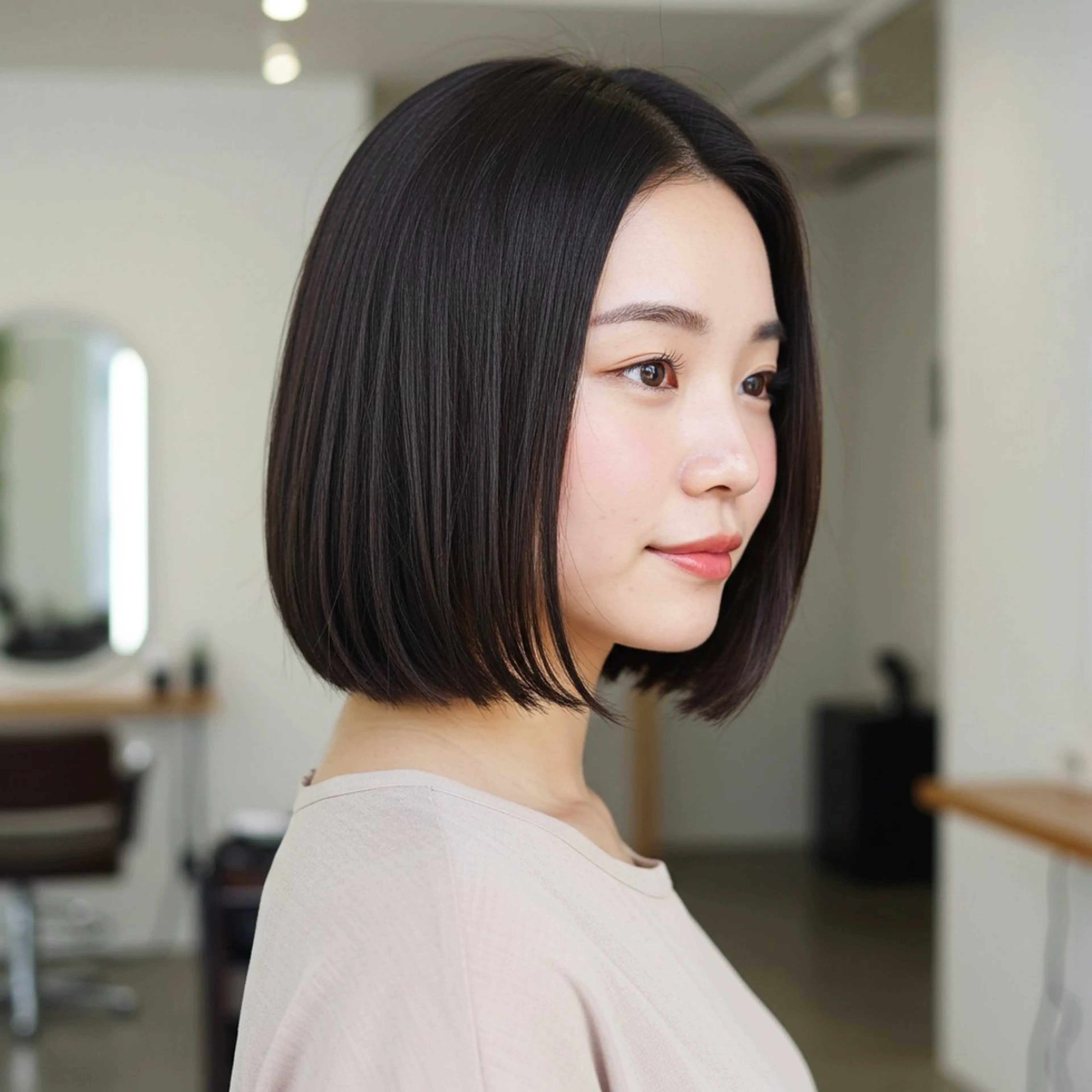 ミディアム 似合わせボブ✖️ 韓国レイヤー✨小関のヘアスタイル