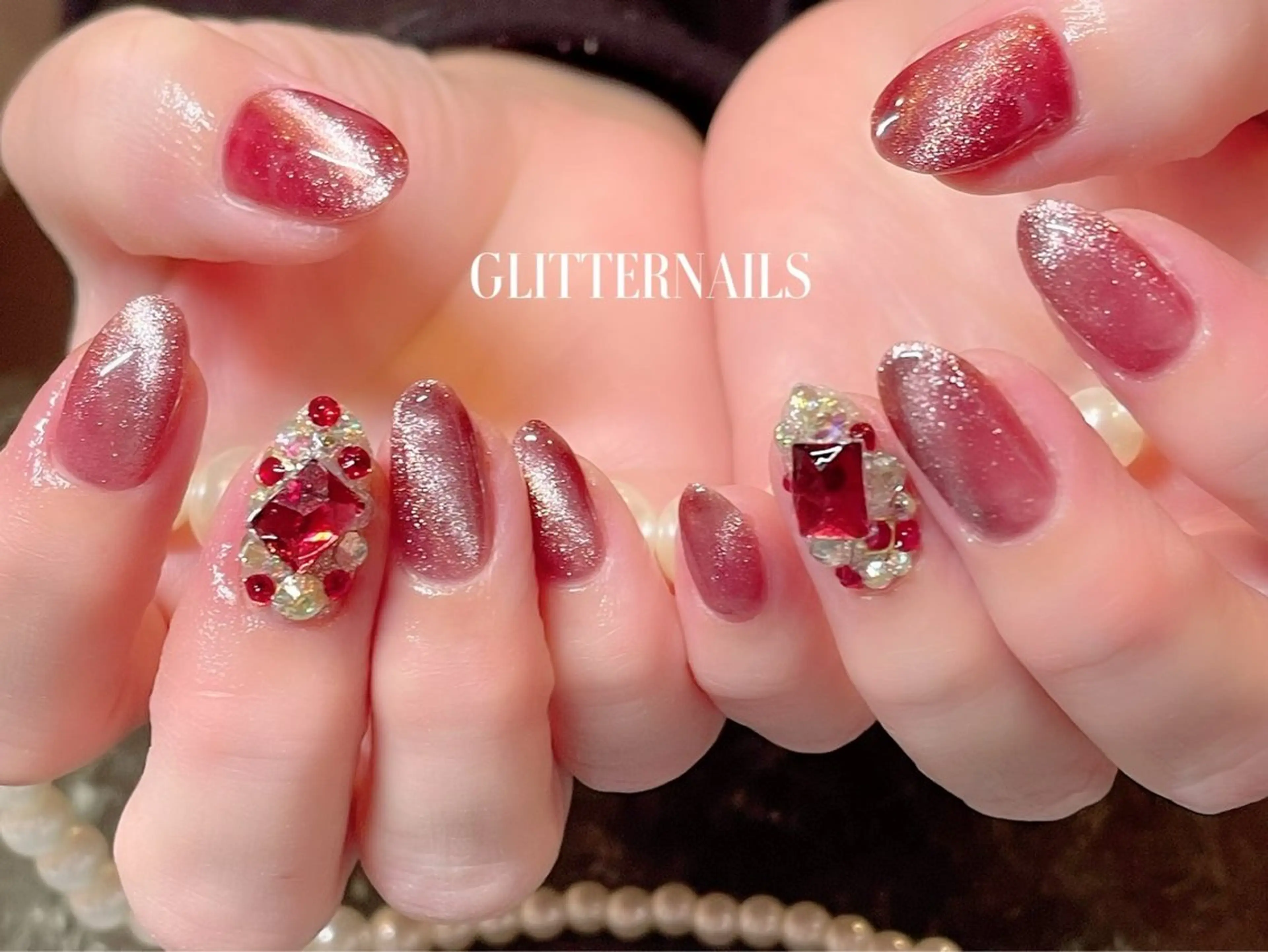 ネイル ハンドネイル glitter na ils AYAのネイルデザイン