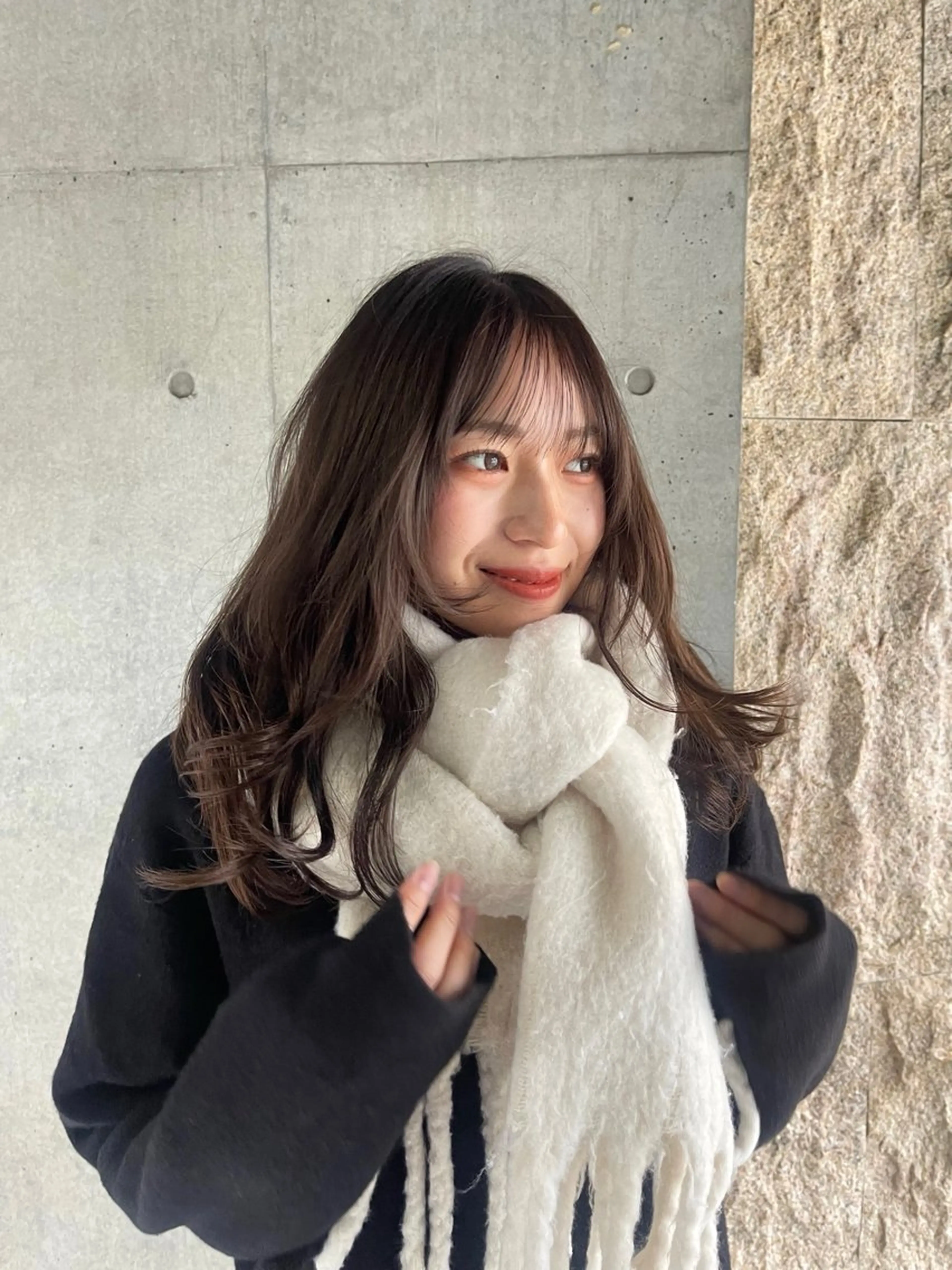 ロング カラー 愛莉/ラベンダー/ ベージュ/ブラウンのヘアスタイル